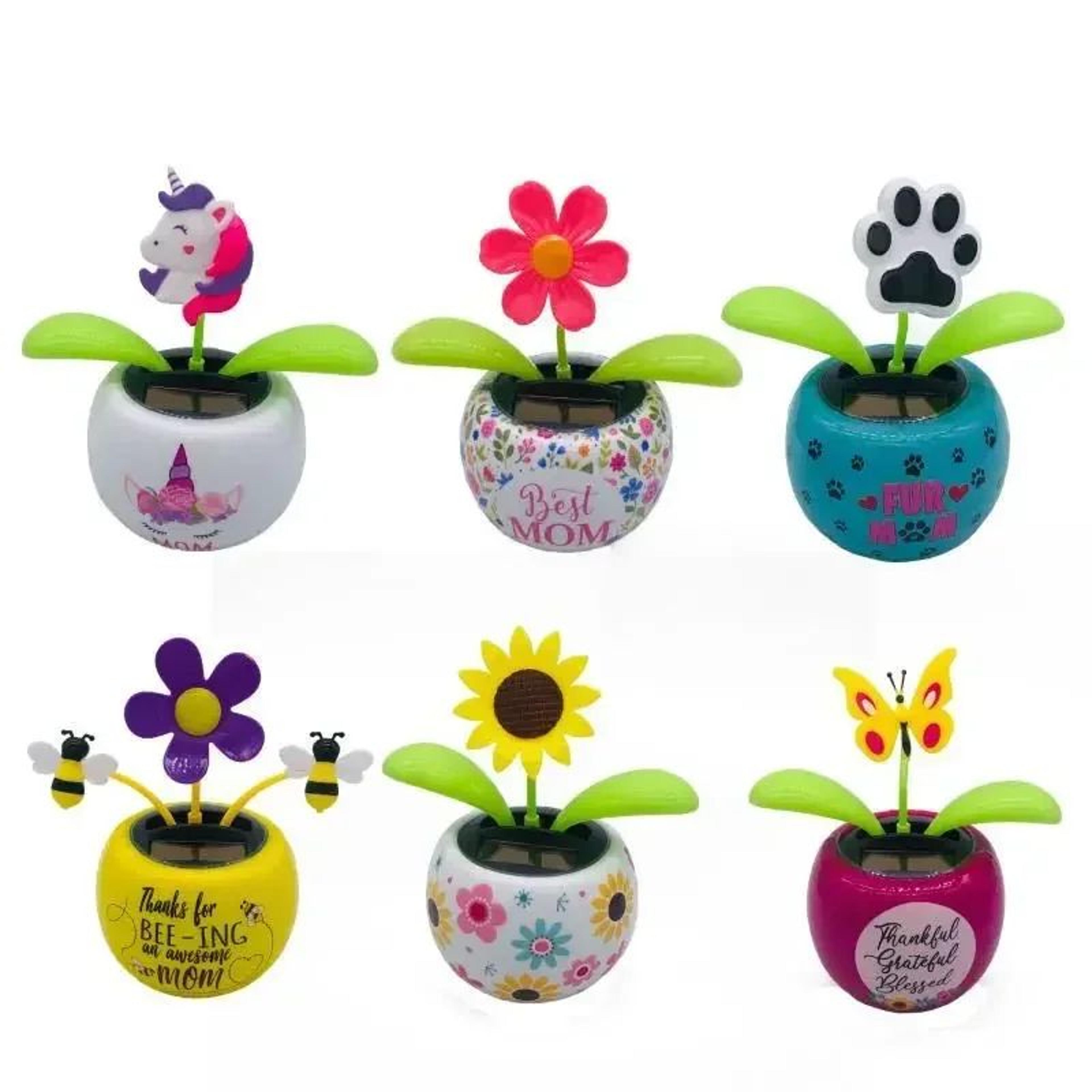 Solar Powered Swinging Sunflower Car Ornament 1
