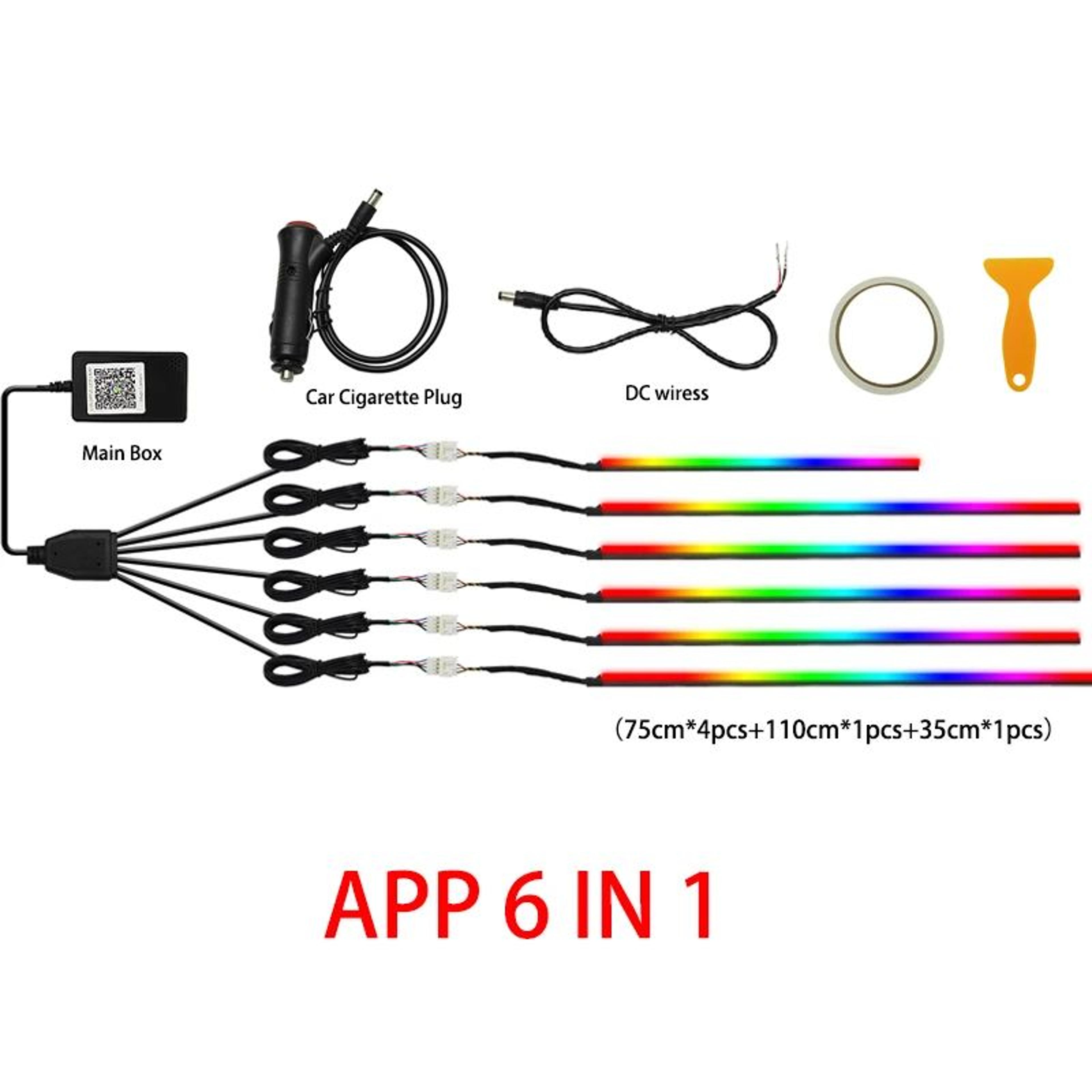 RGB Symphony Car Ambient Light Interior LED Strip Kit 19