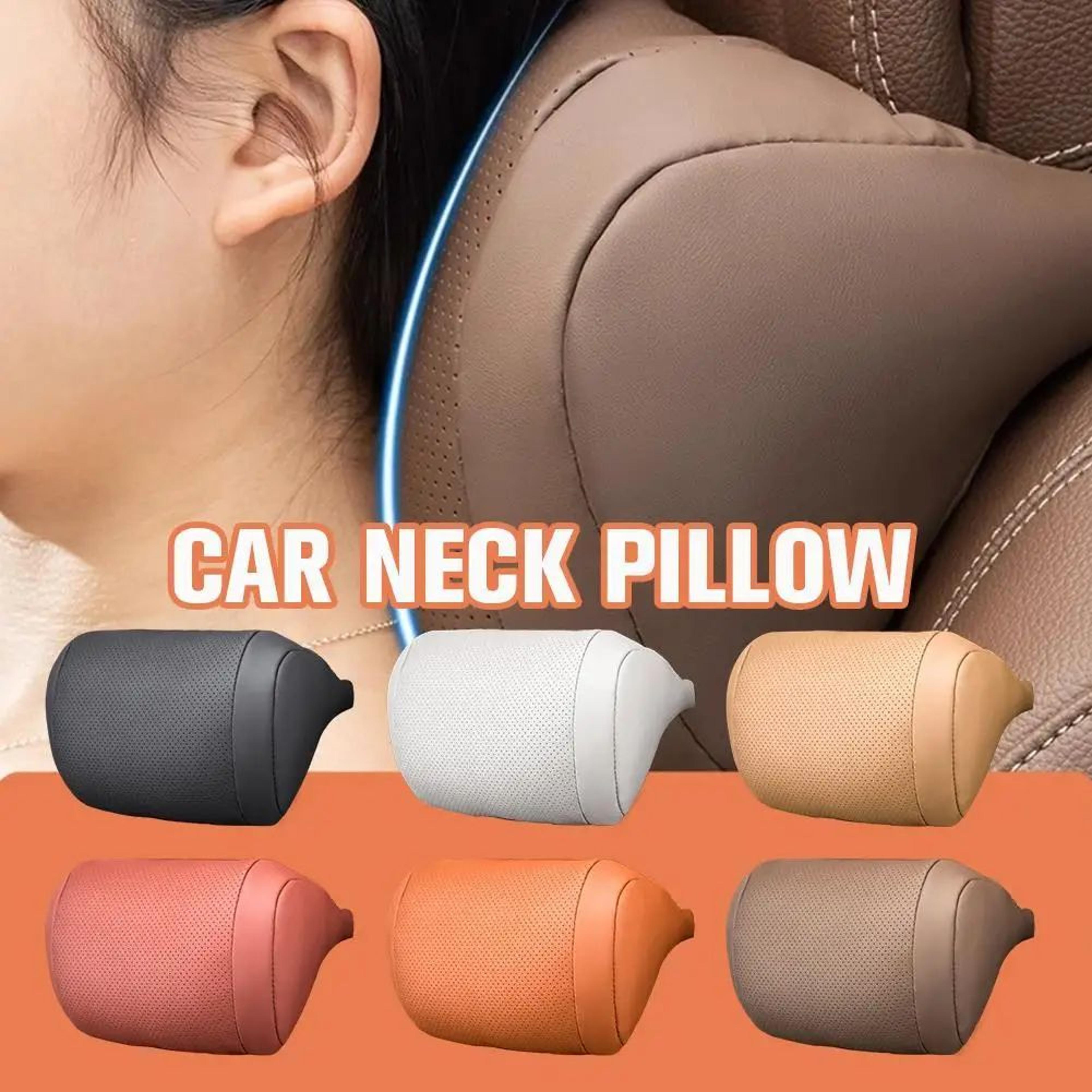 Luxury Nappa Leather Car Neck Support Pillow 0