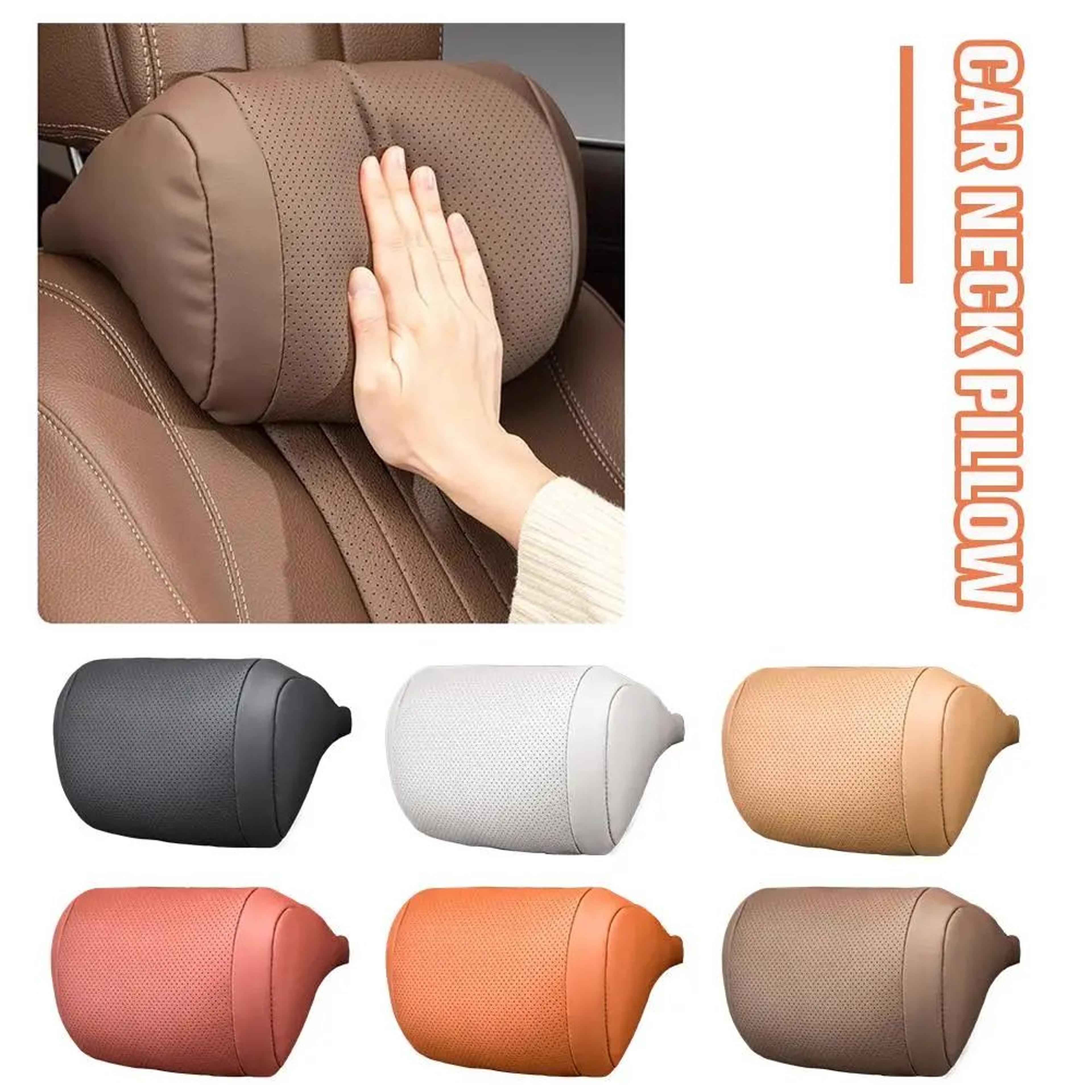 Luxury Nappa Leather Car Neck Support Pillow 2