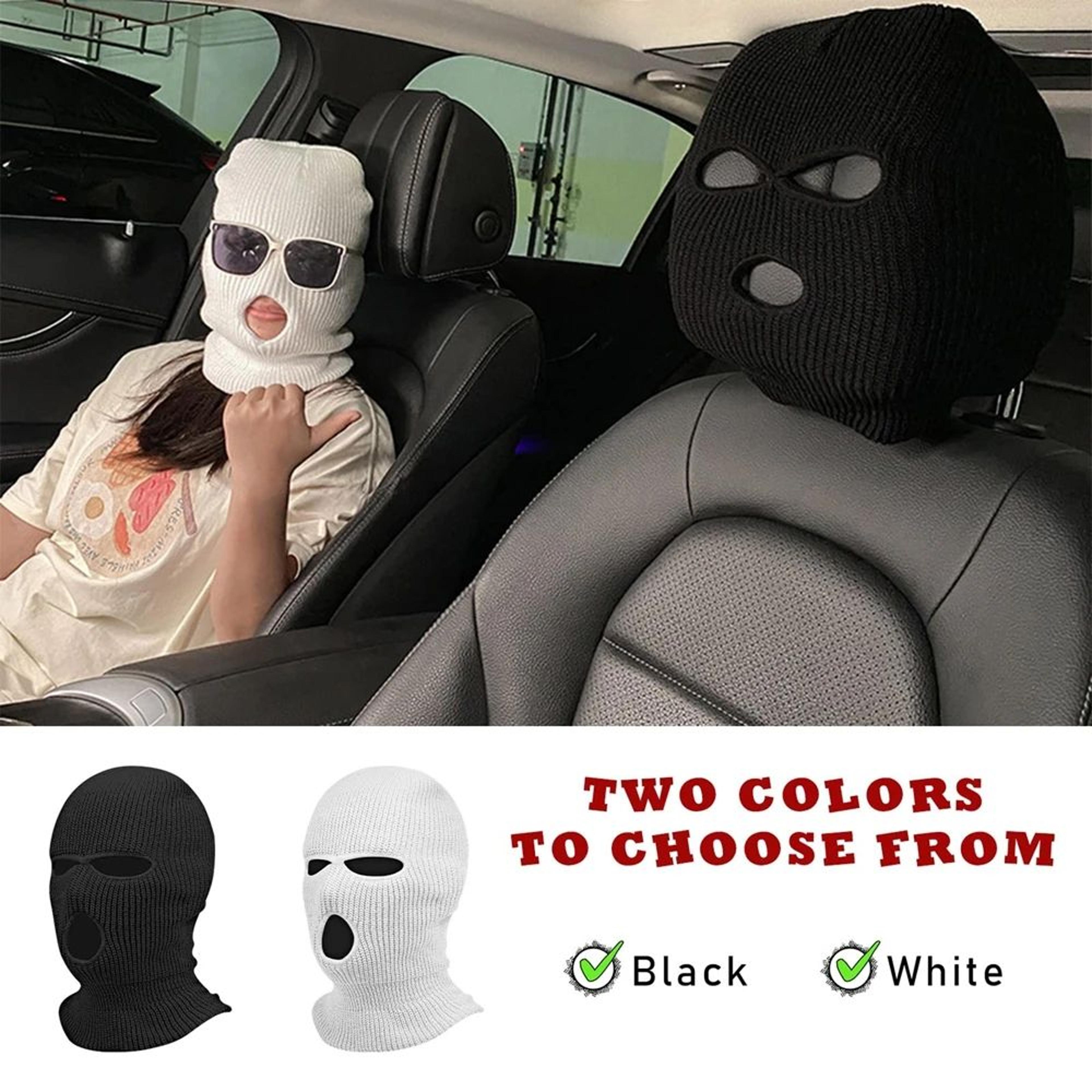 Funny Ski Mask Car Headrest Cover 2