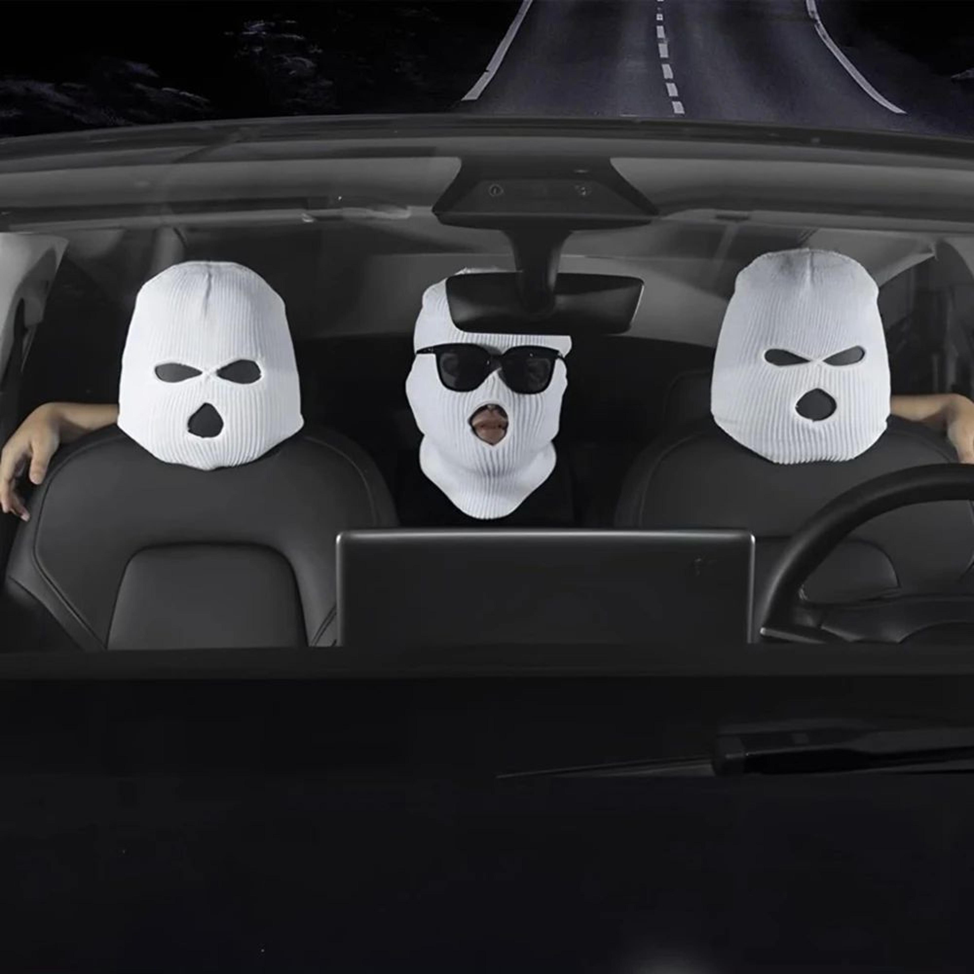 Funny Ski Mask Car Headrest Cover 5