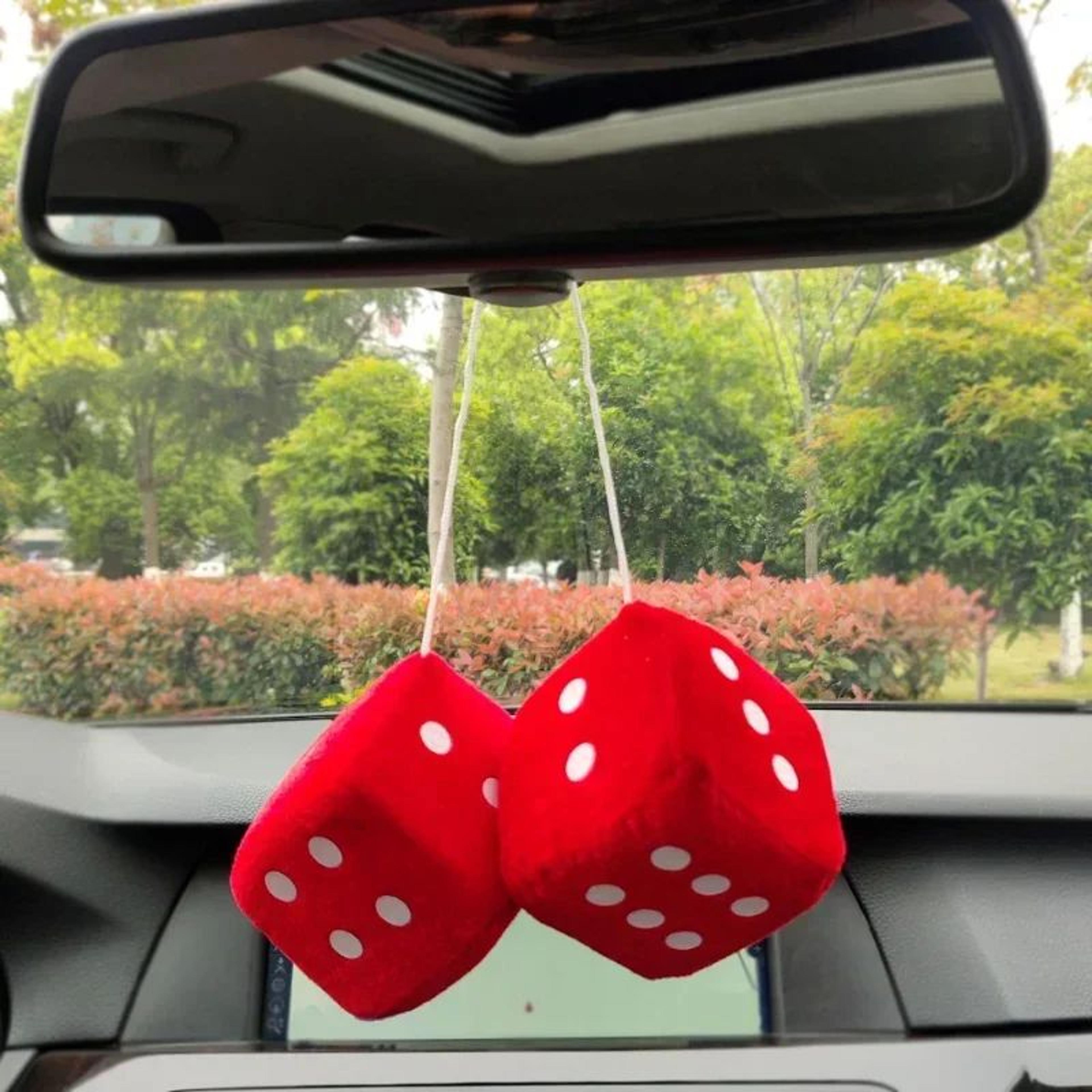 Plush Dice Car Hanging Pendant Set 2