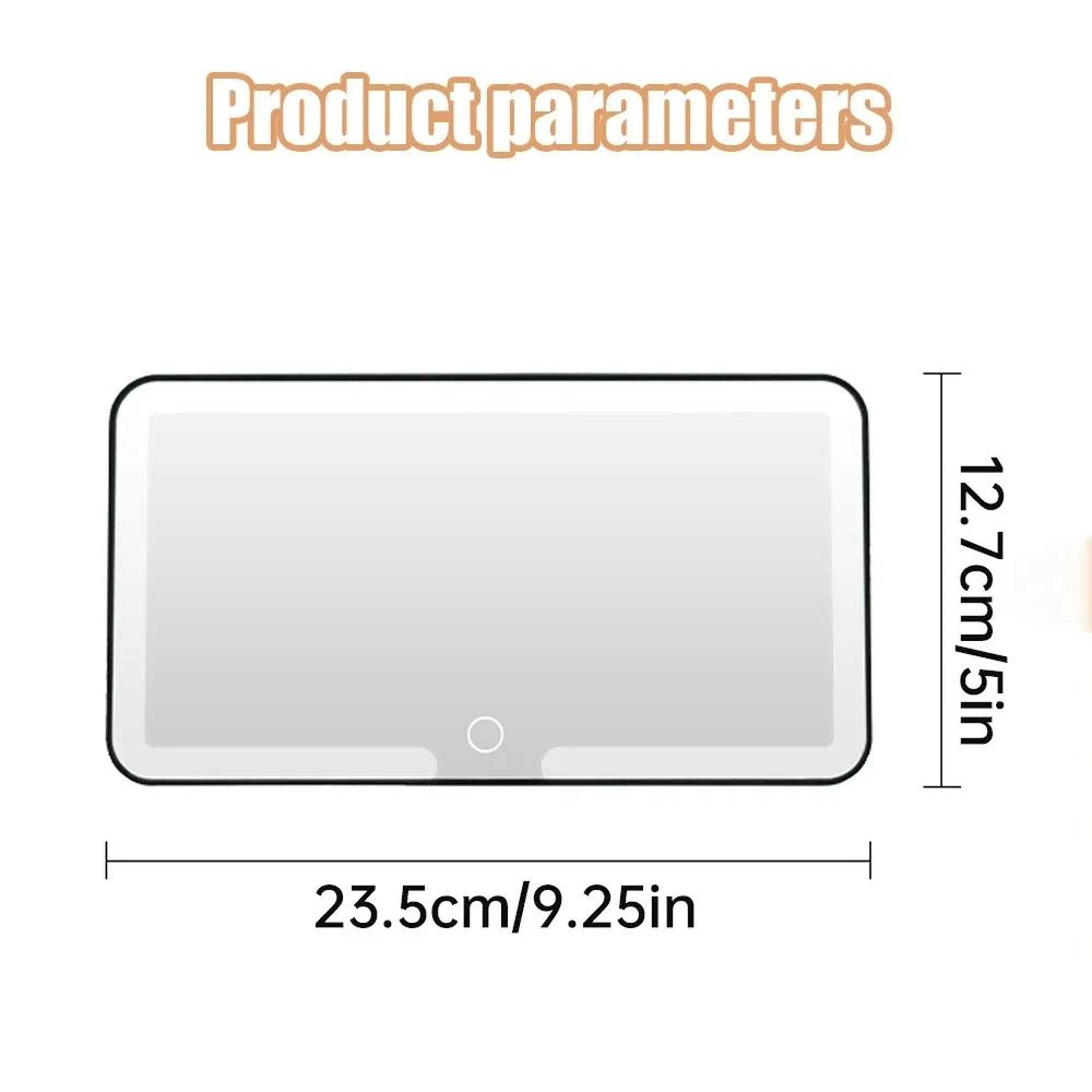 Rechargeable LED Car Makeup Mirror With Touch Light 4
