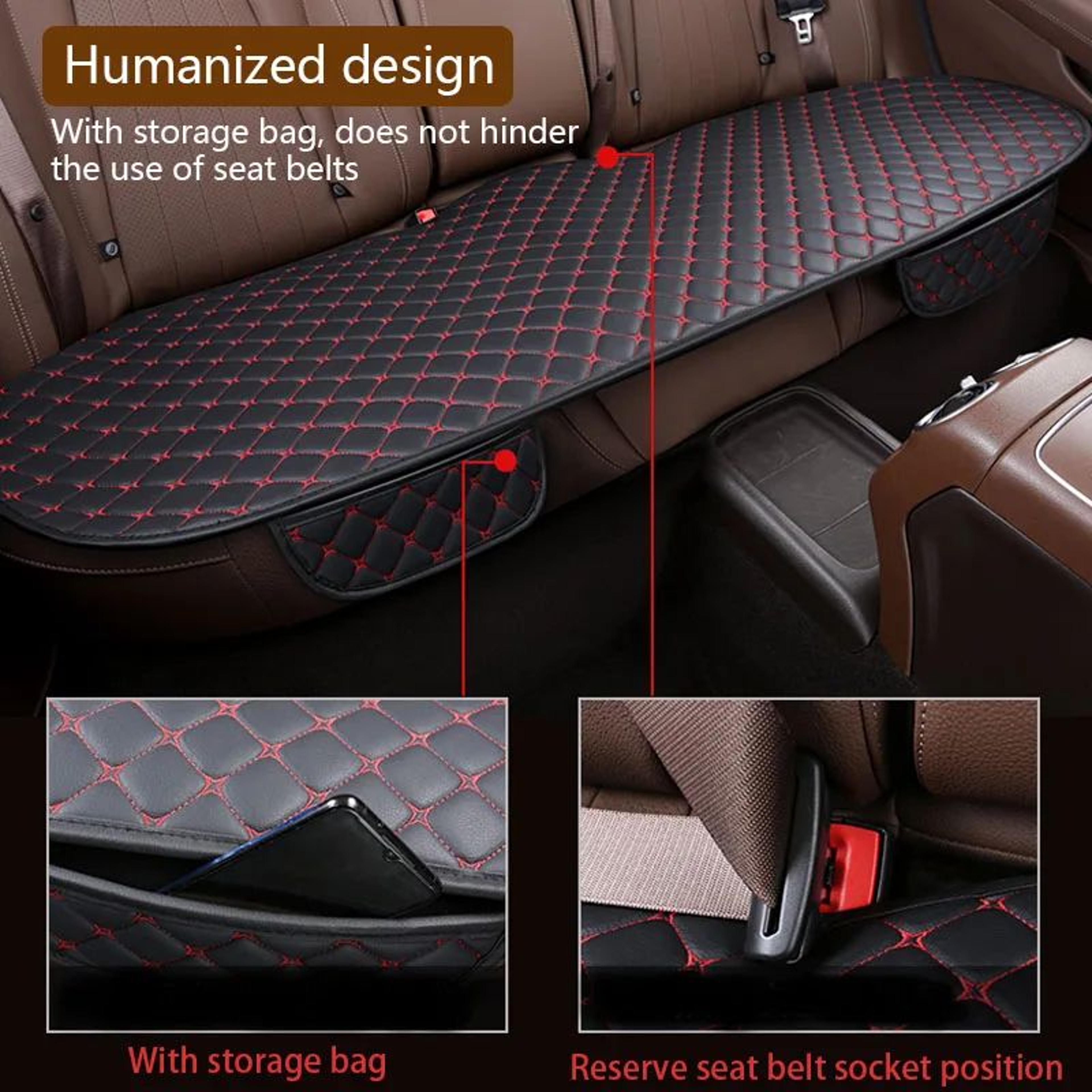 SEAMETAL Universal PU Leather Car Seat Covers 4