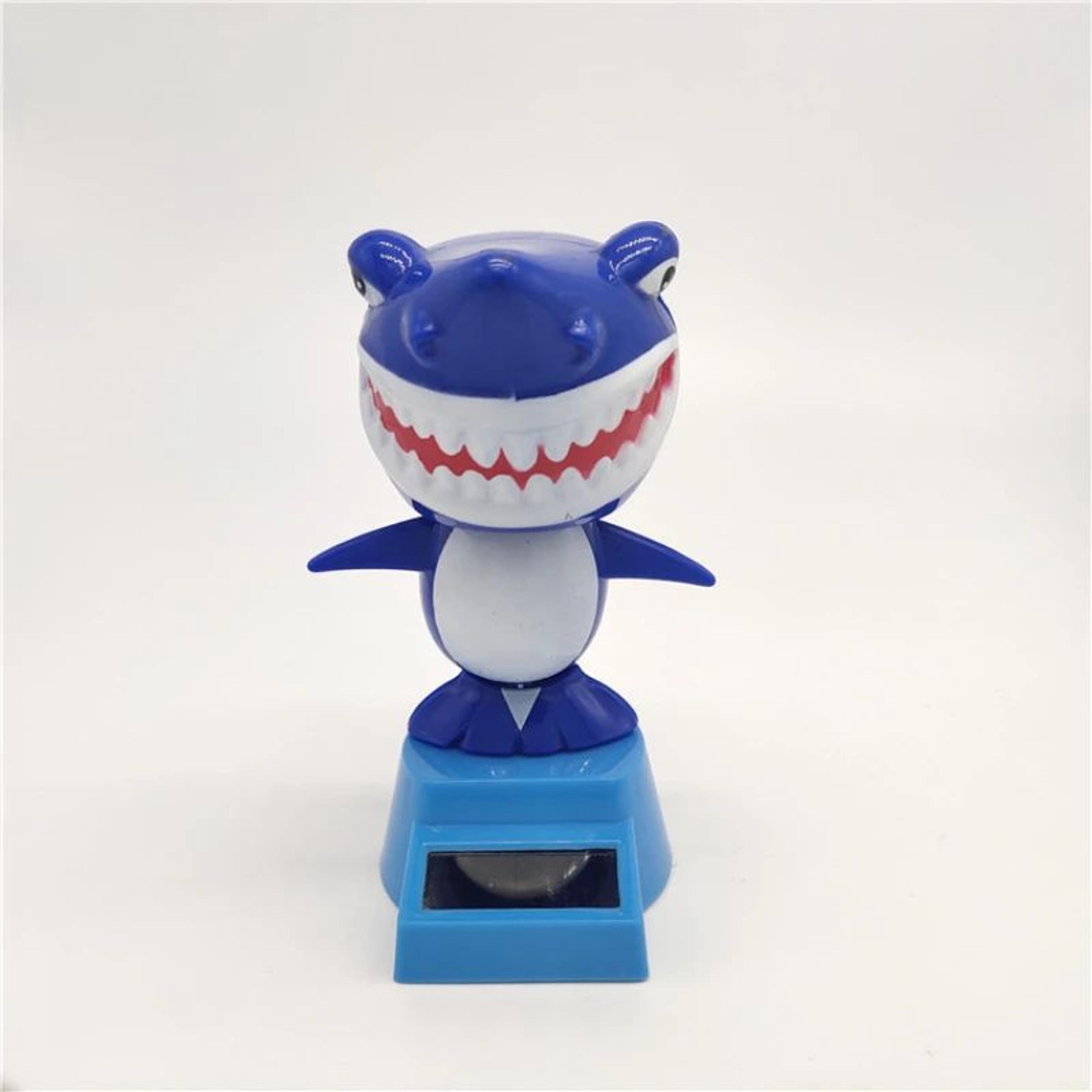 Solar Powered Shark Bobble Head Car Dashboard Decor 2