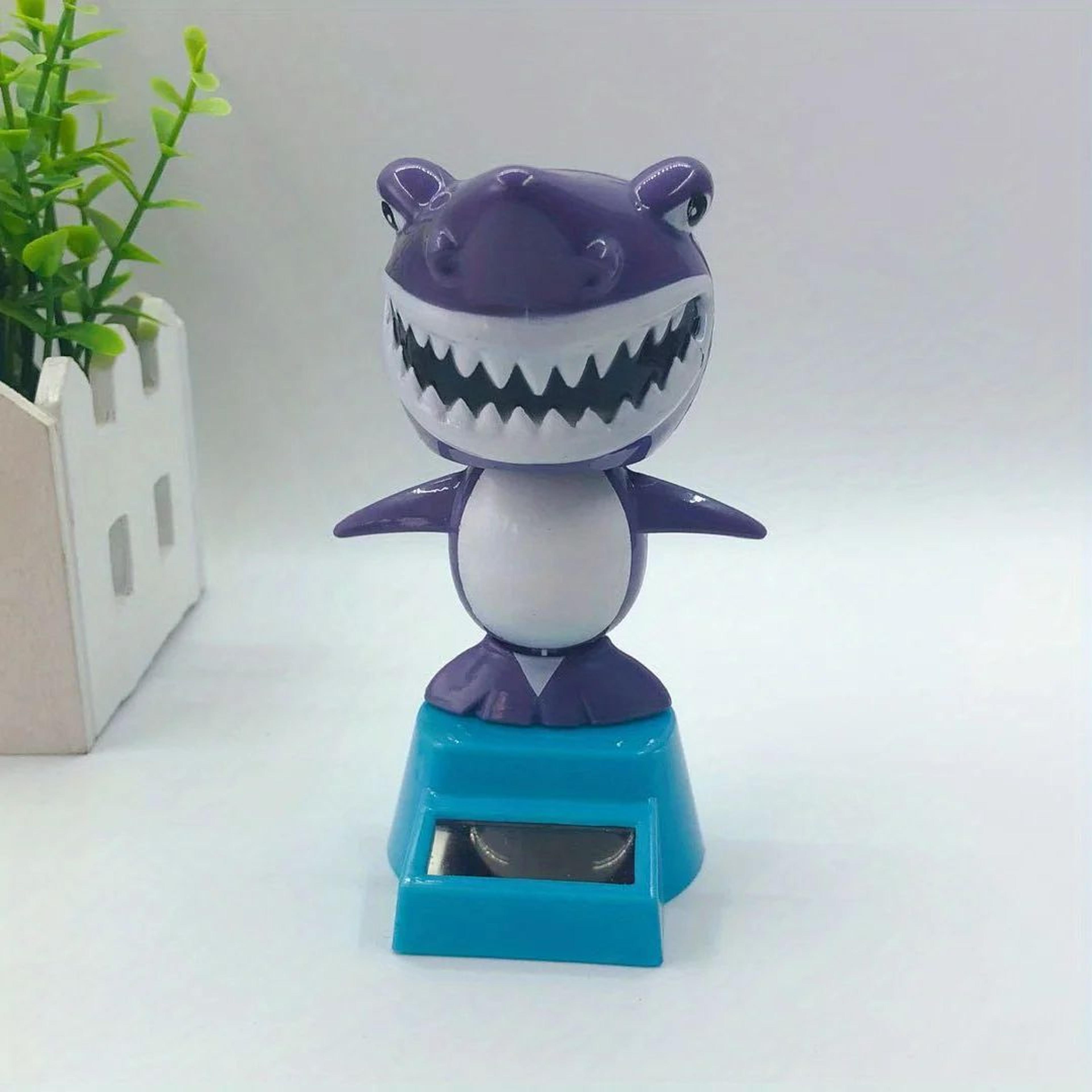Solar Powered Shark Bobble Head Car Dashboard Decor 10