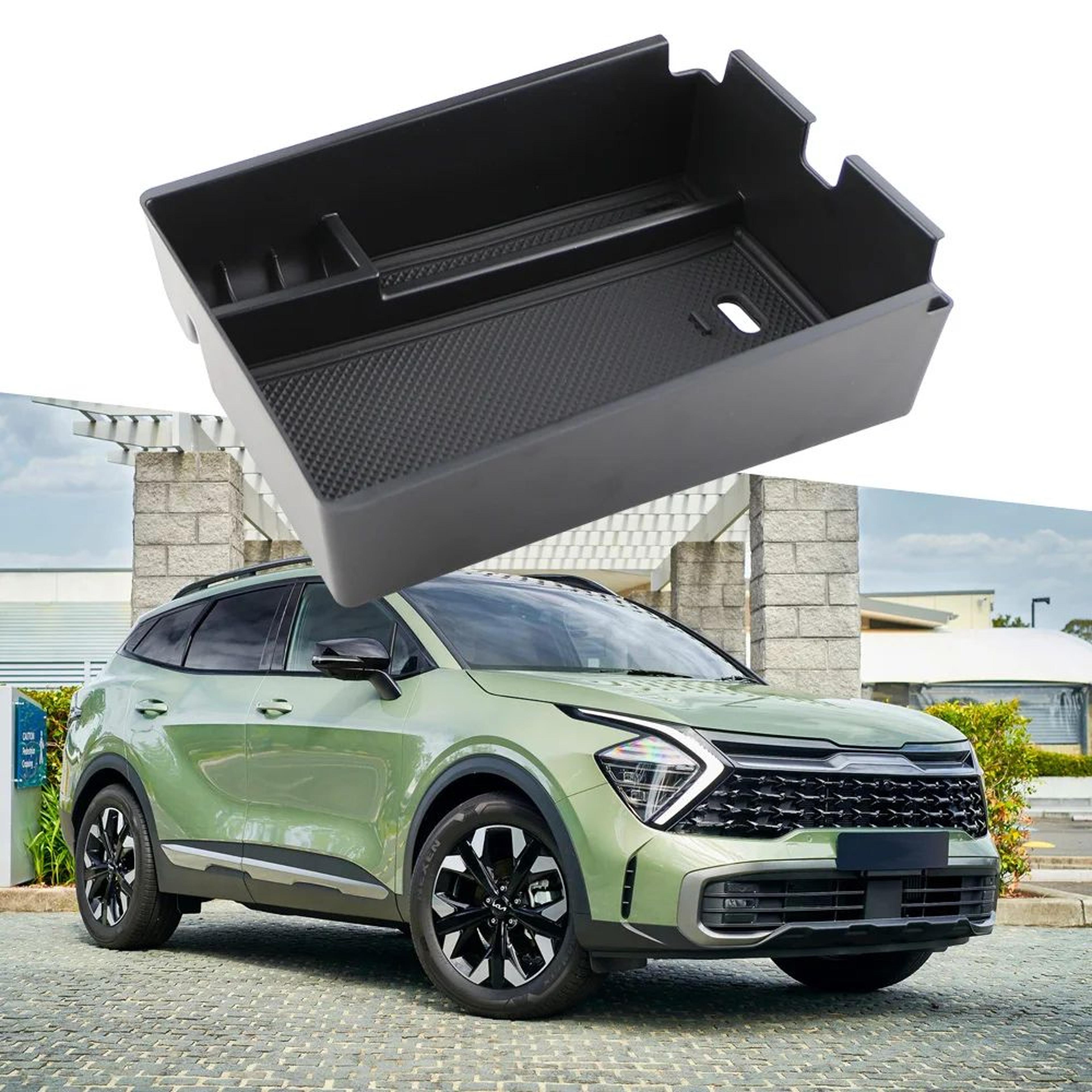 kia sportage center console armrest organizer tray