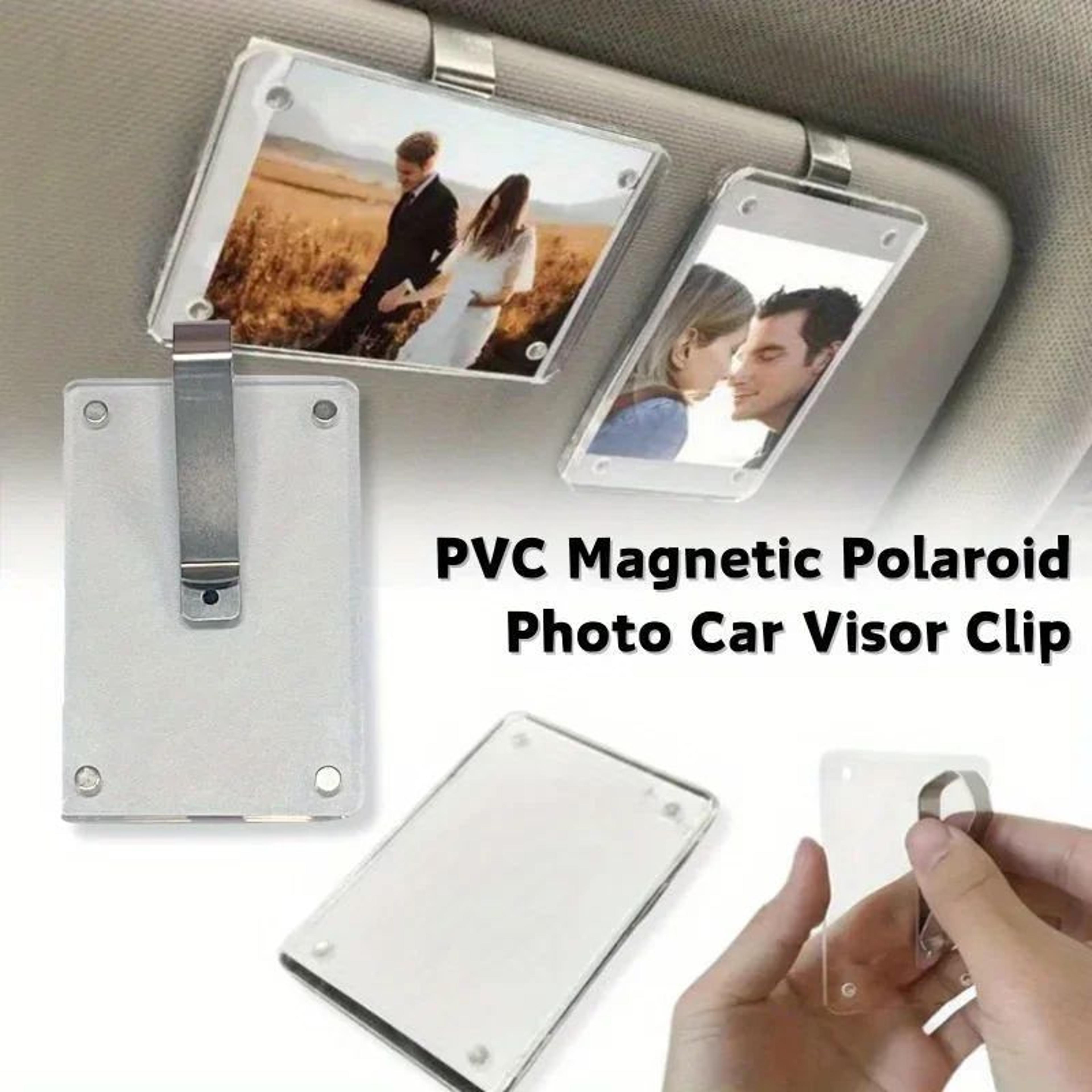 magnetic car visor photo holder clip