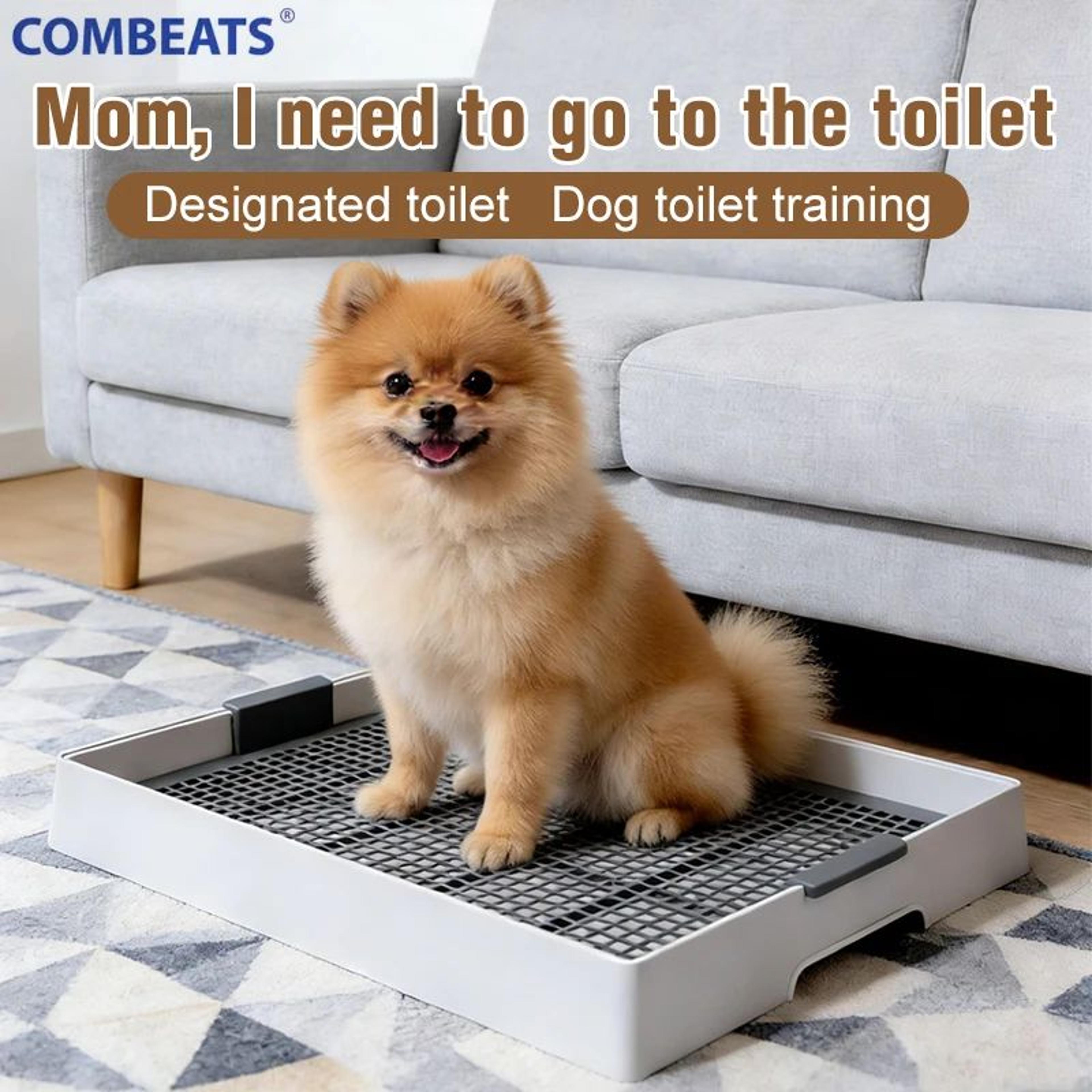 flat dog potty tray with pee pad holder for small and medium dogs