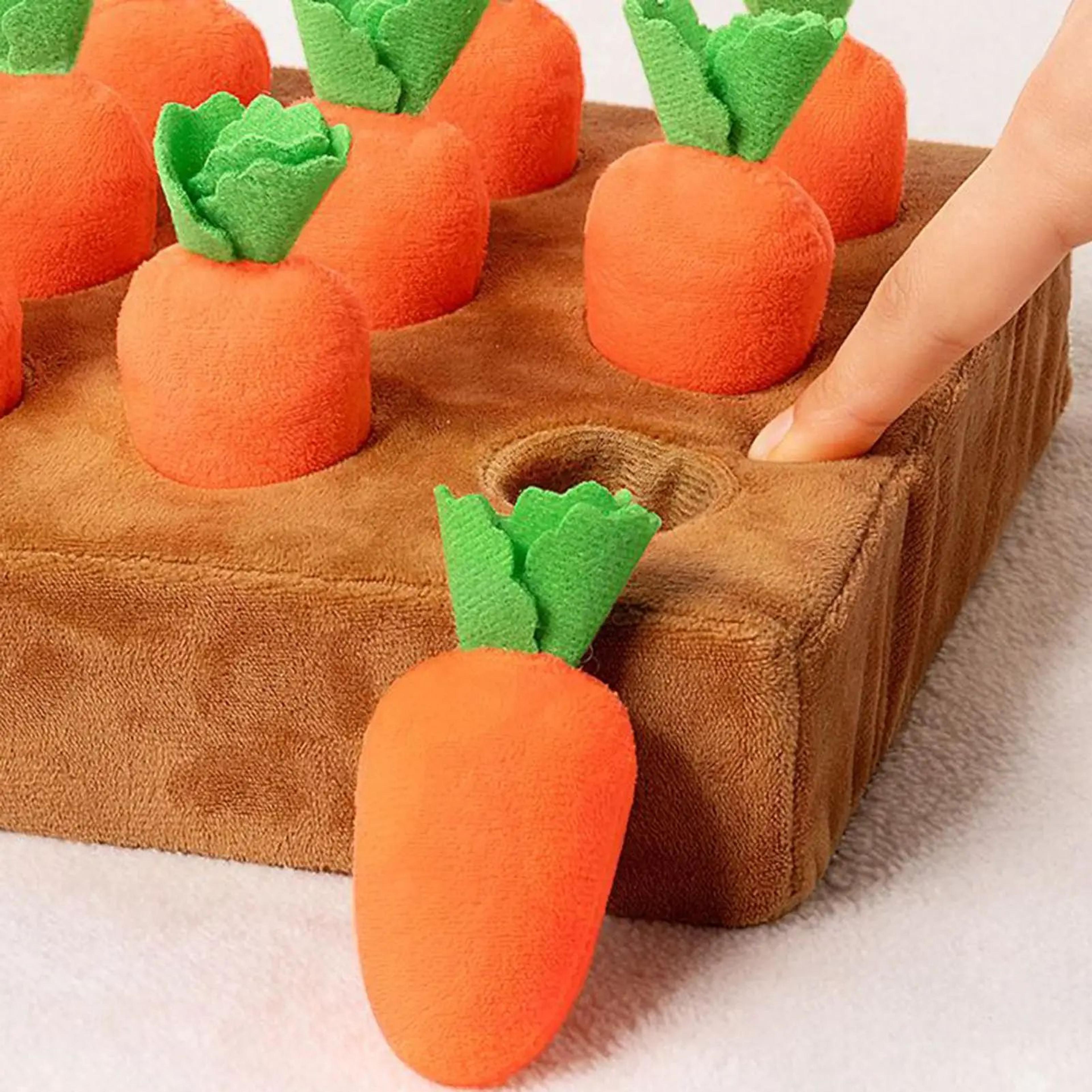 interactive carrot snuffle mat dog puzzle toy for enrichment and training