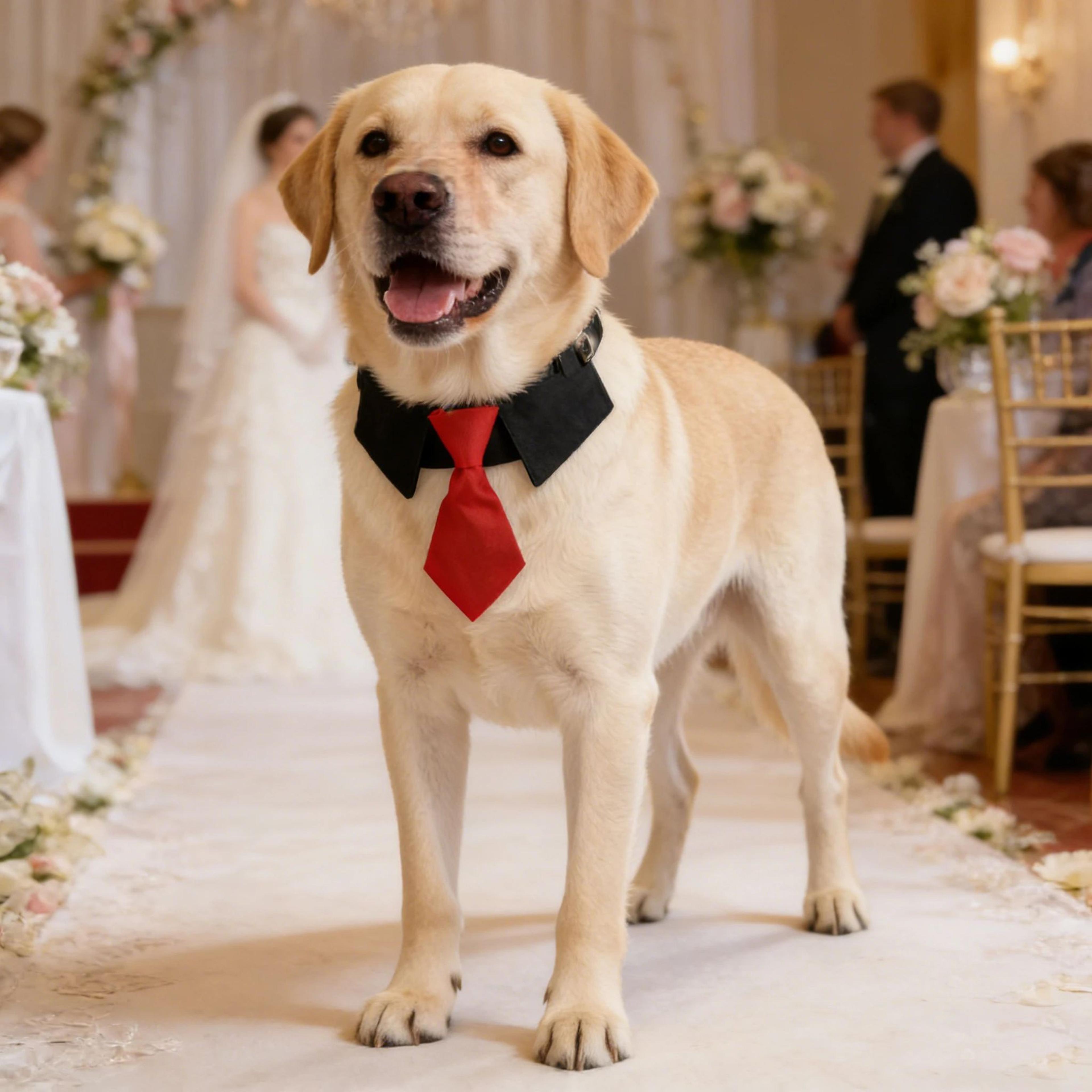 Formal Dog Wedding Suit Collar With Necktie 0