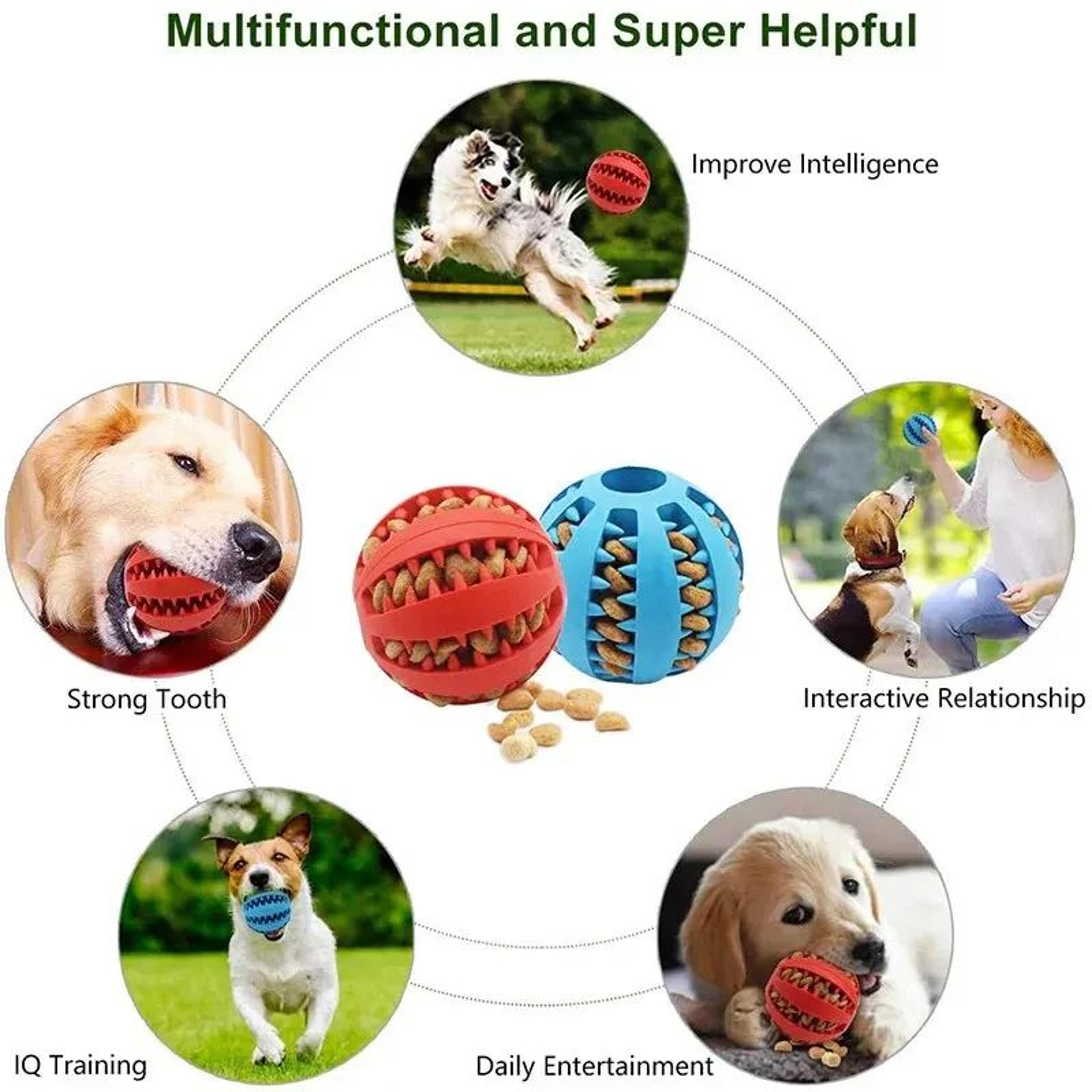 Interactive Treat Dispensing Dog Toy Ball 4
