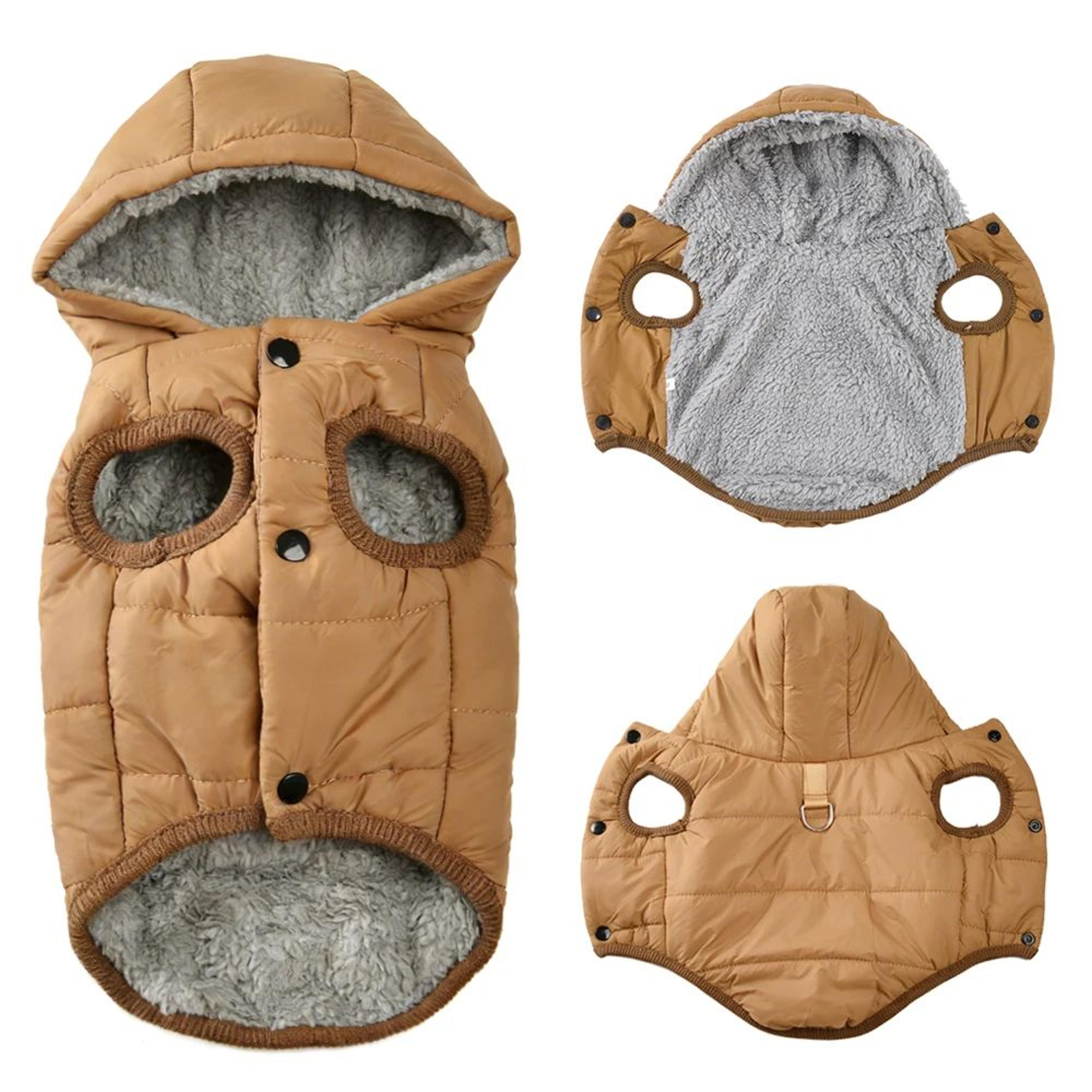 warm fleece dog hoodie jacket for small and medium dogs