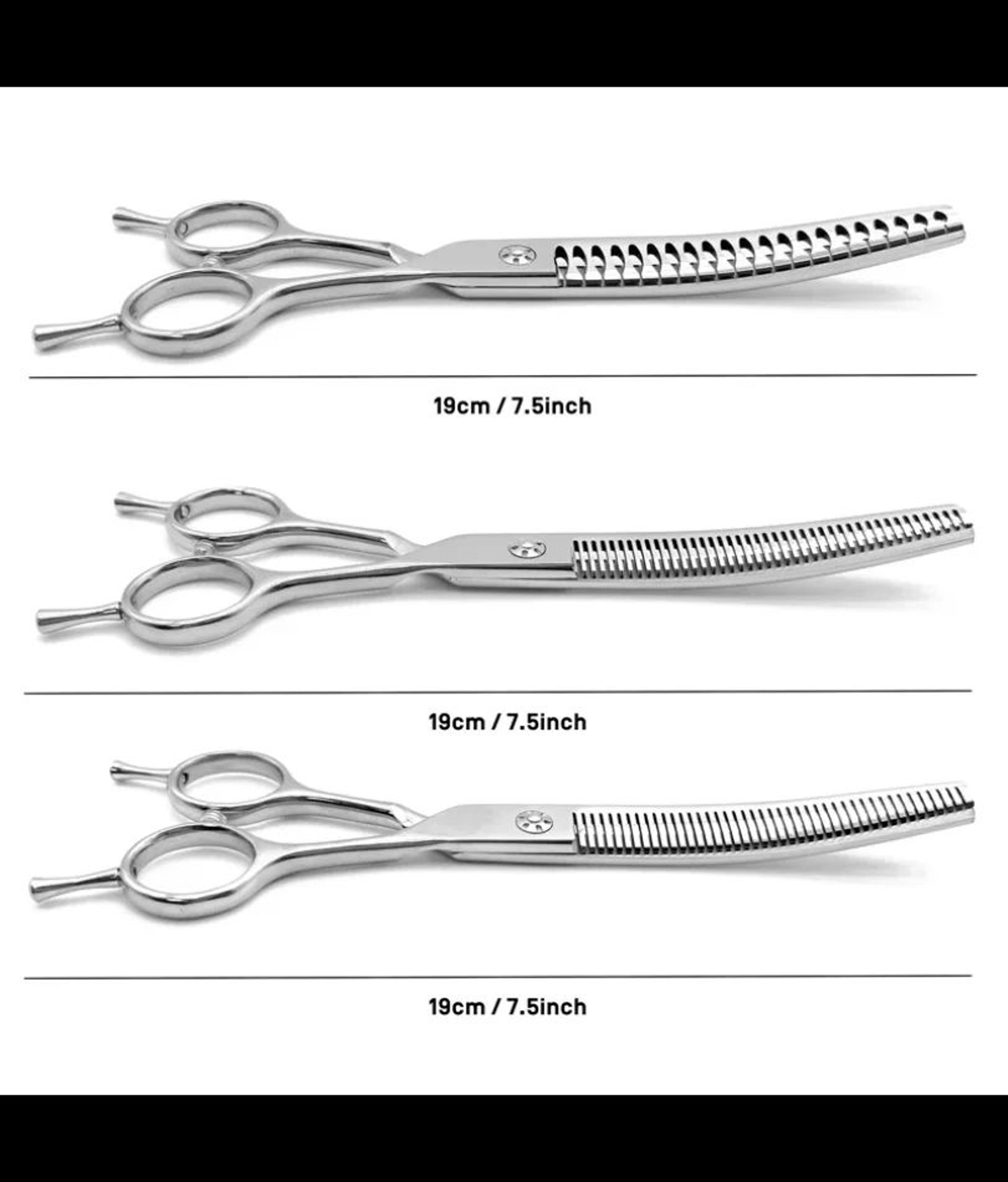 Professional Curved Chunking Grooming Scissors For Dogs And Cats 1