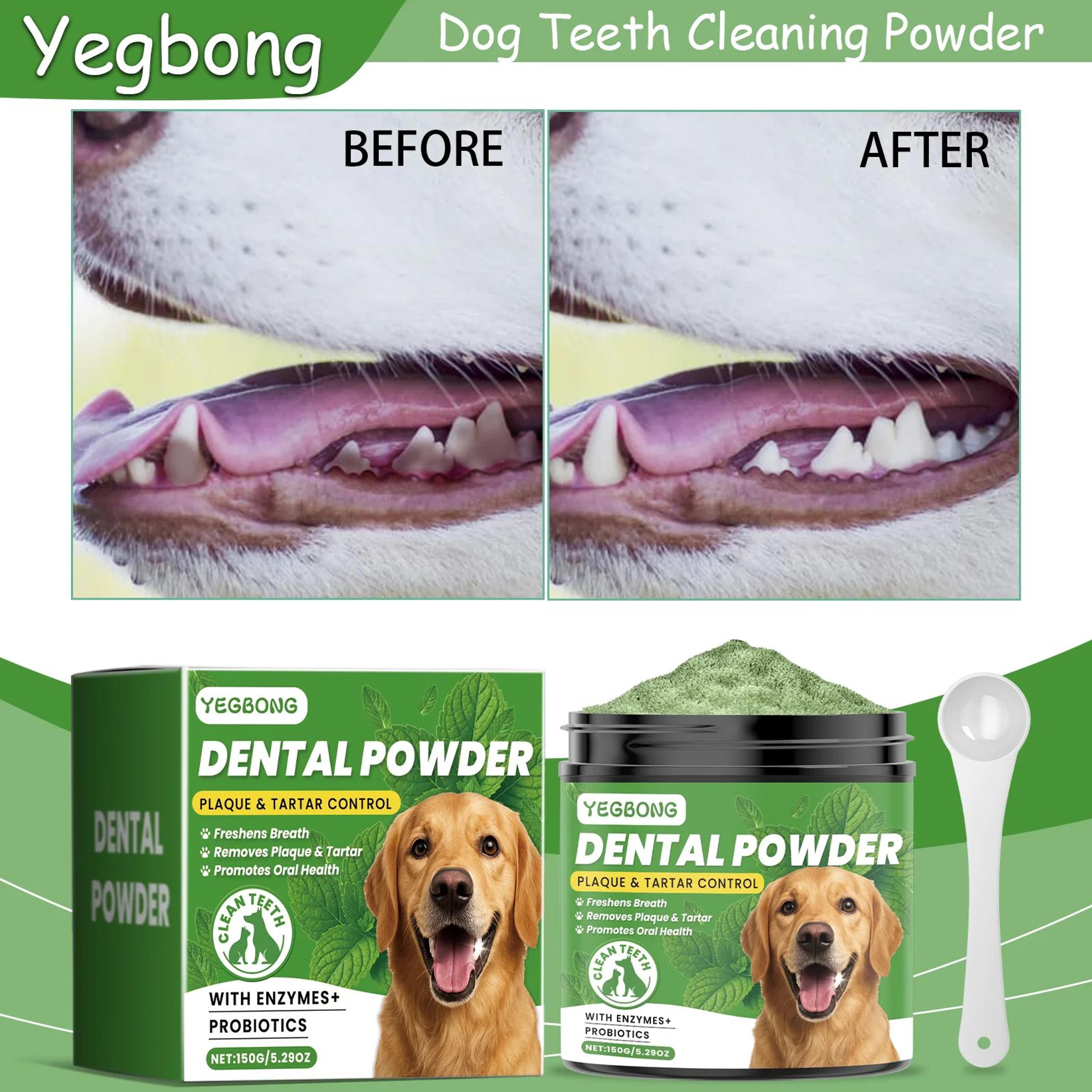 yegbong dog teeth cleaning powder for fresh breath and dental care