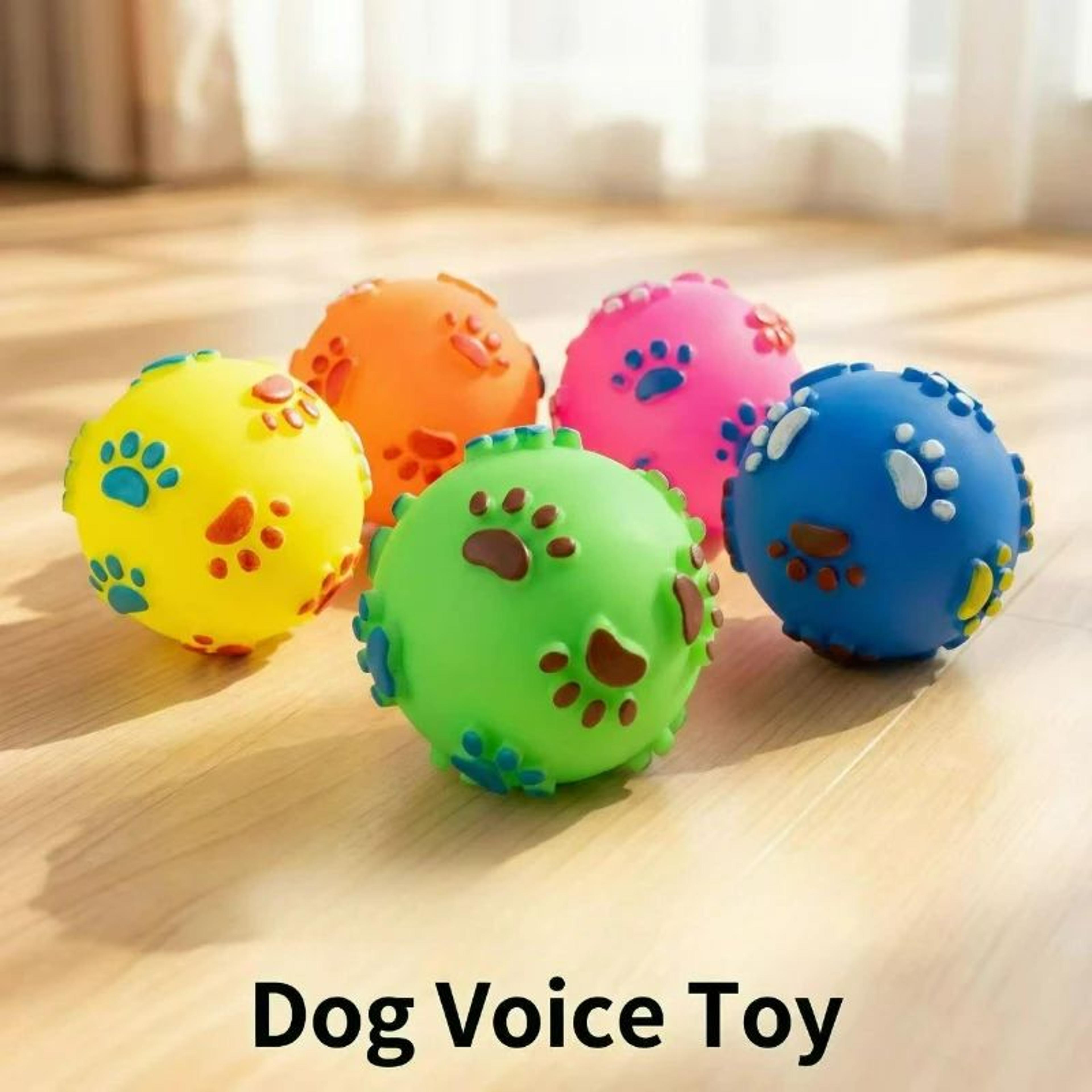 pawbounce rubber sound ball dog toy
