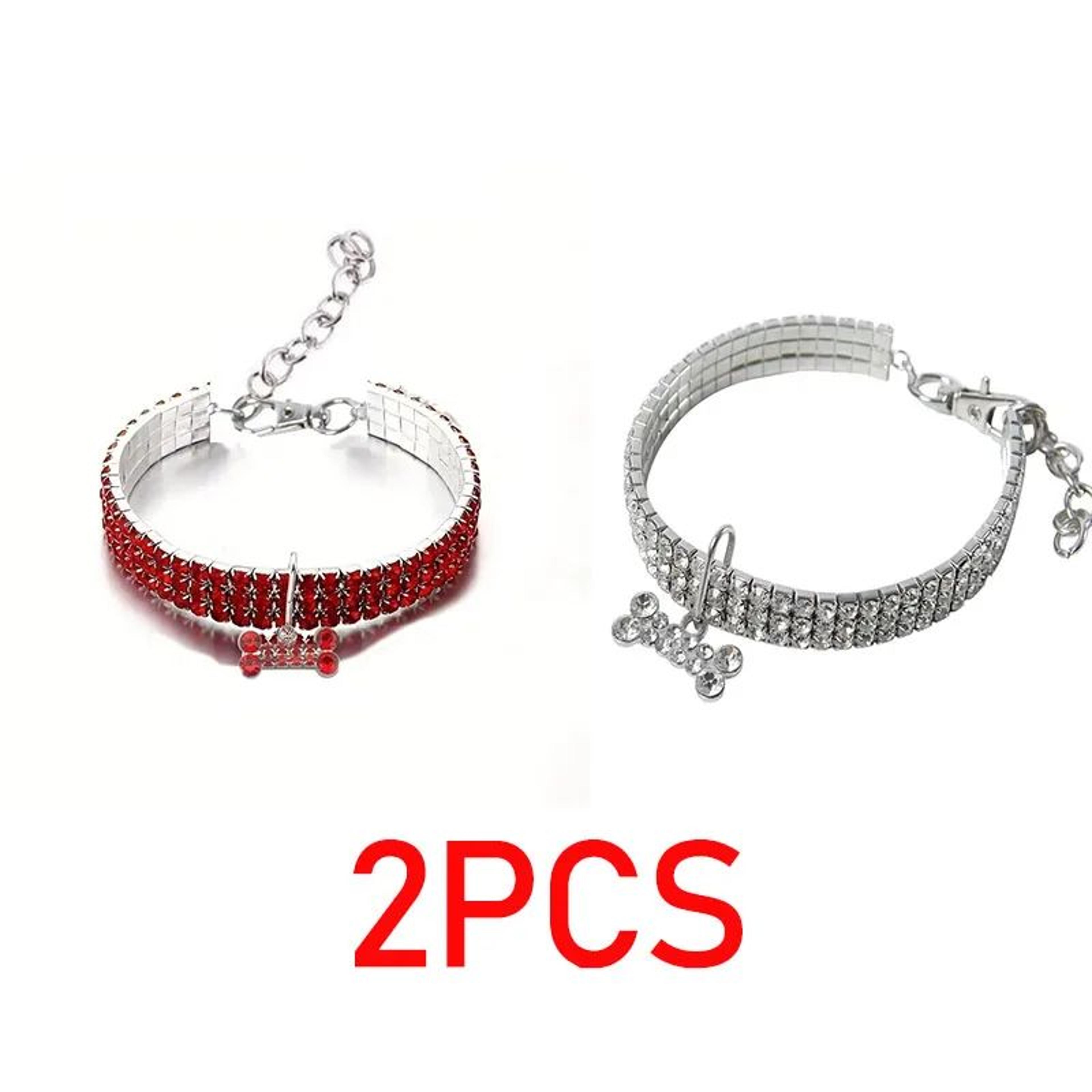 GlamPaw Rhinestone Personalized Dog Collar 9
