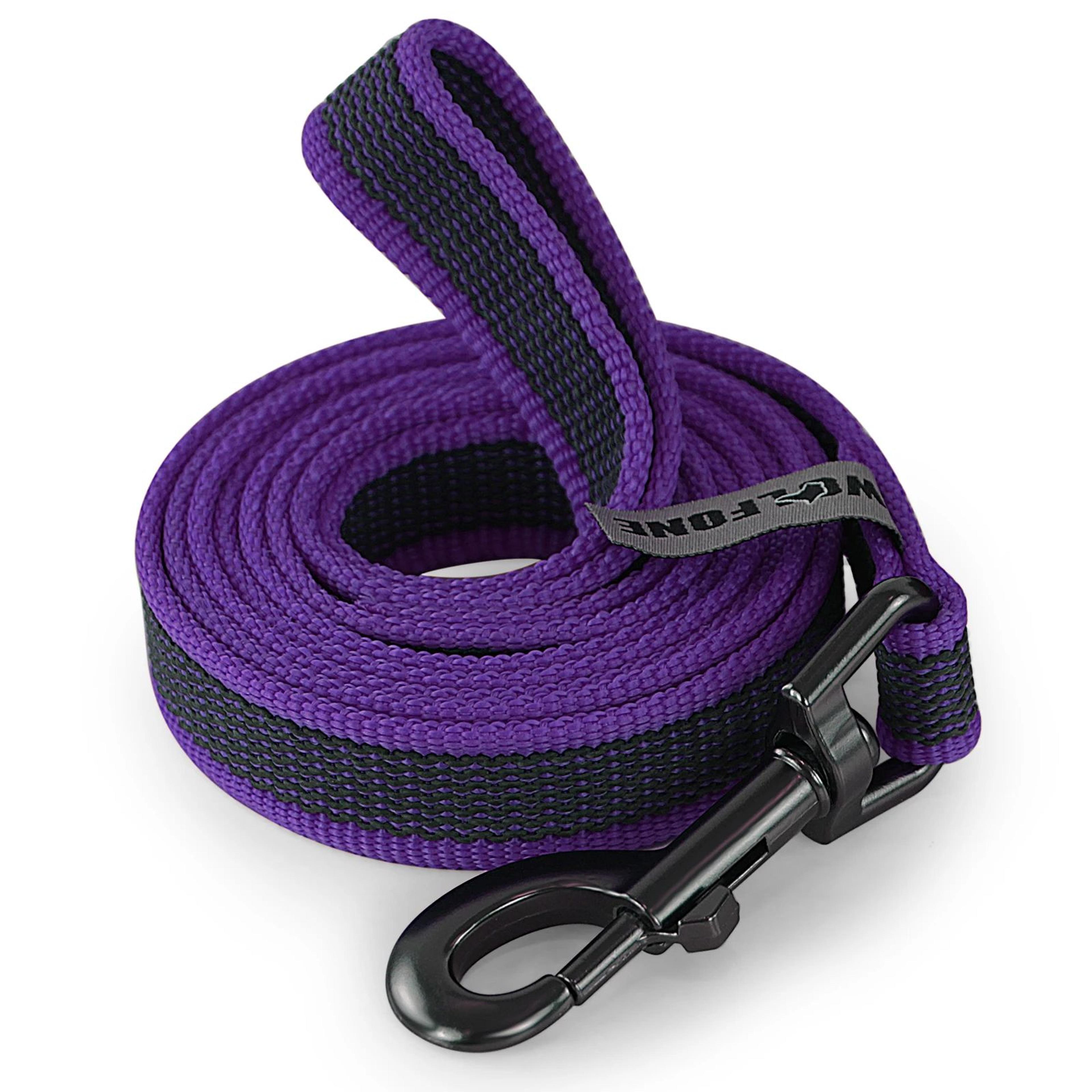 dual color long dog leash for training and walking
