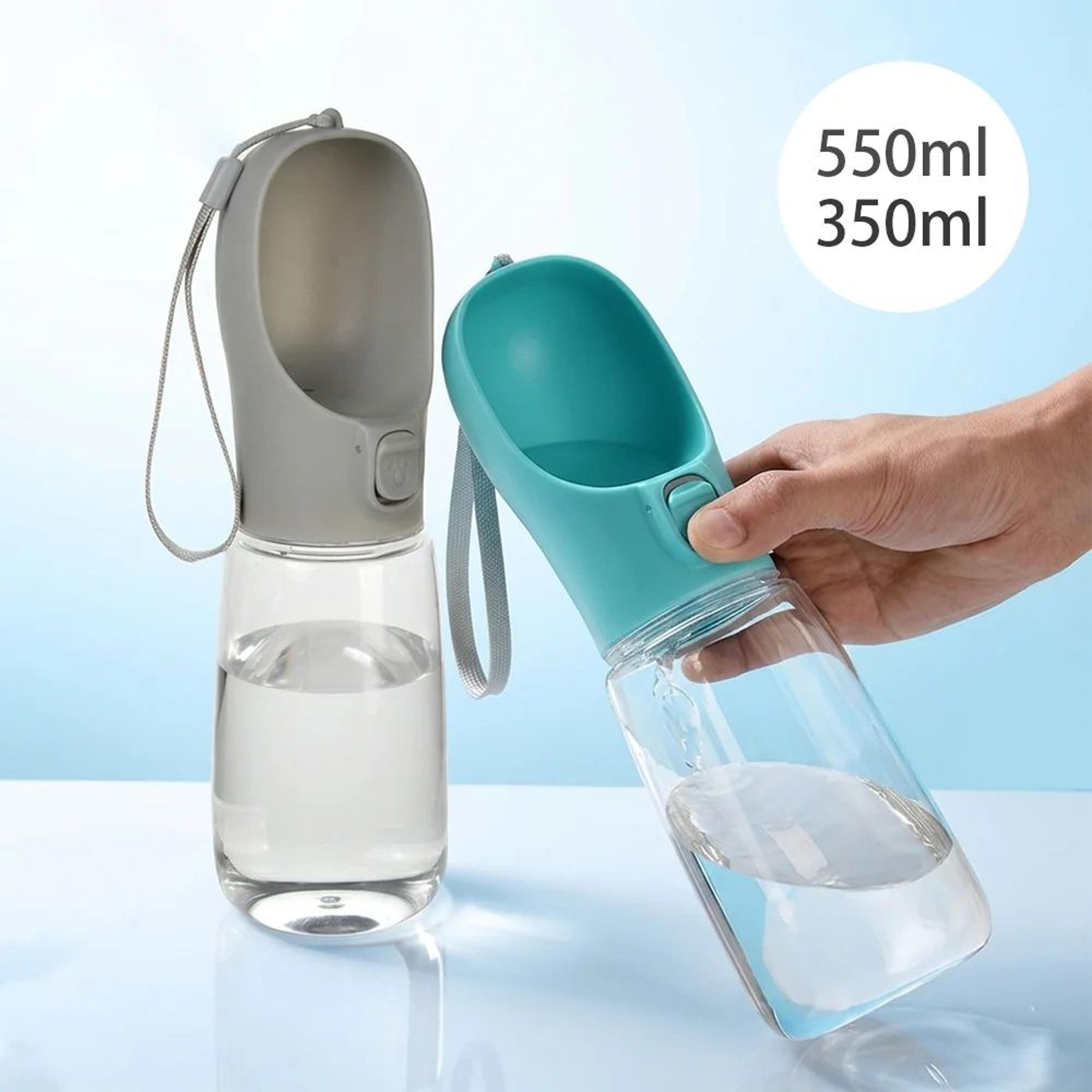 portable dog water bottle with travel drinking bowl