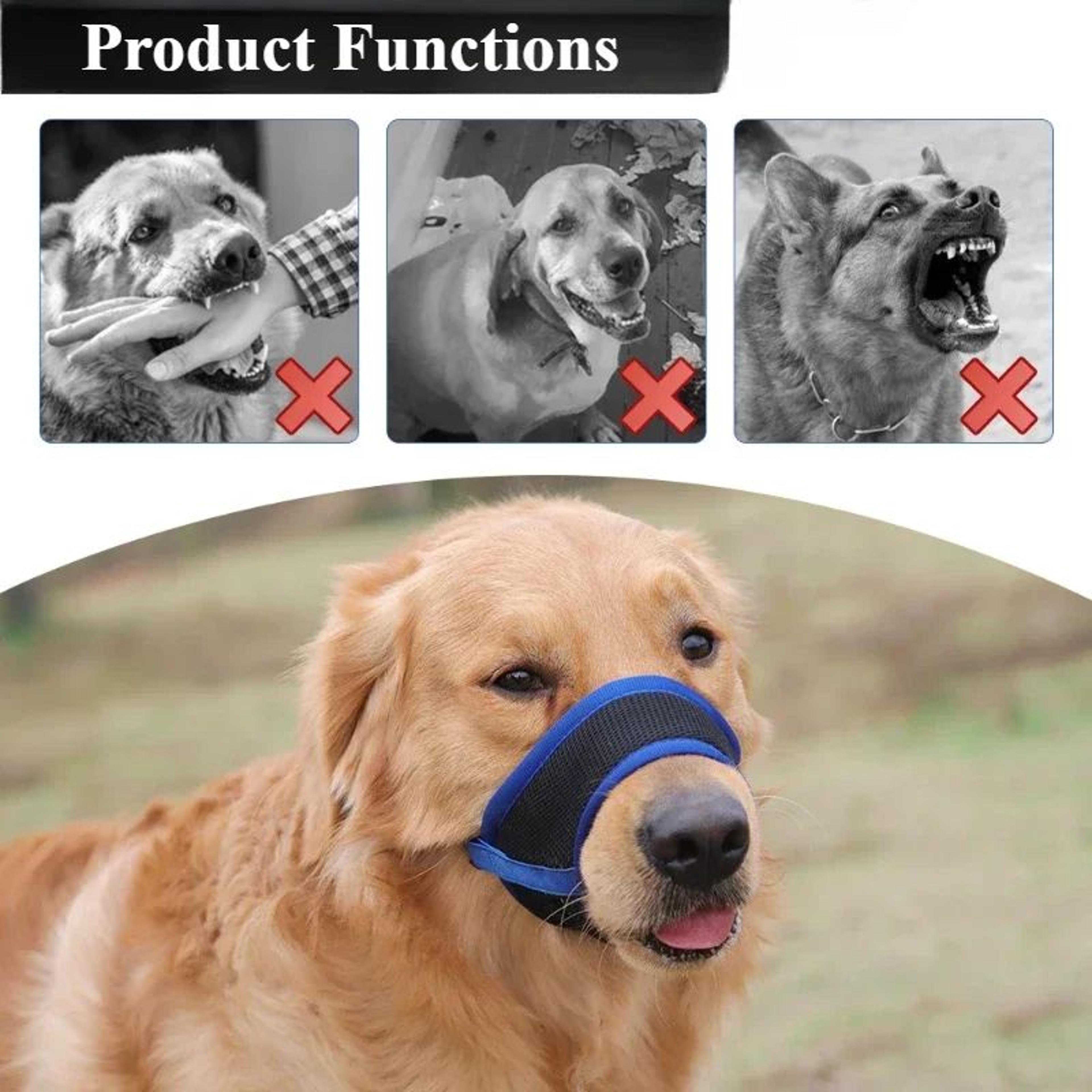 Breathable Mesh Dog Muzzle Adjustable Anti Bite Training Mask 3