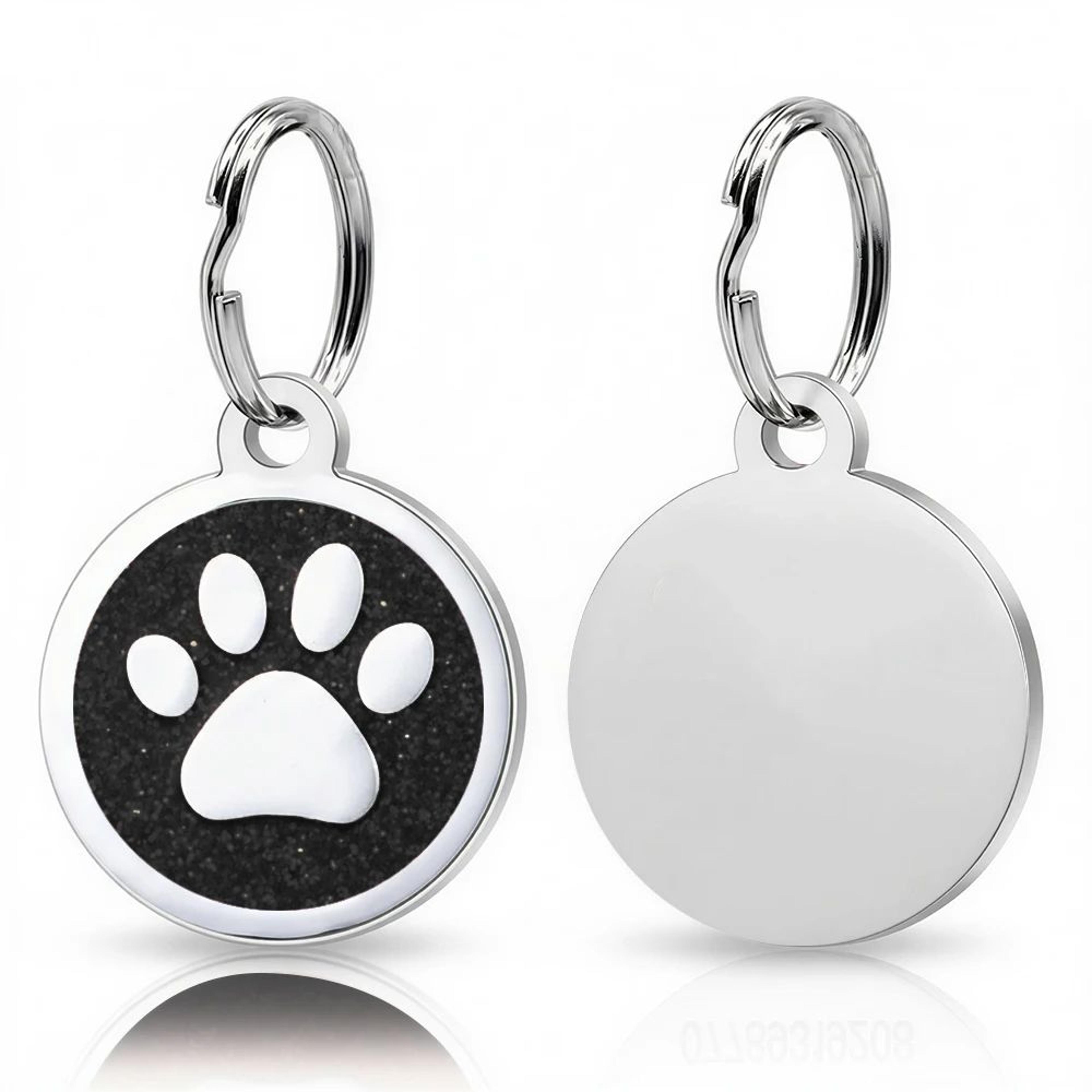 Personalized Paw Print Pet ID Tag Engraved Dog And Cat Collar Pendant 6