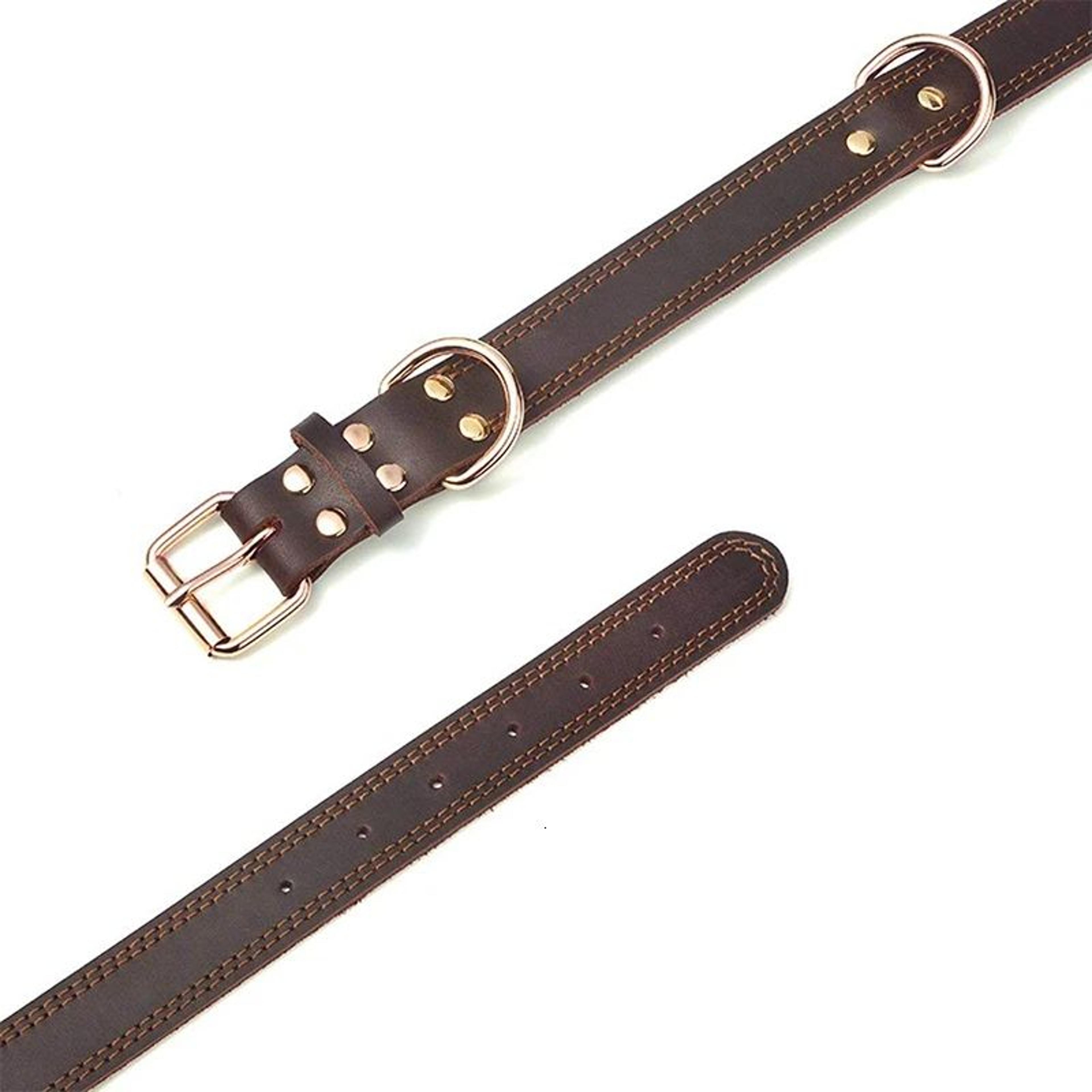 Benepaw Genuine Leather Dog Collar Heavy Duty Vintage Pet Collar 5