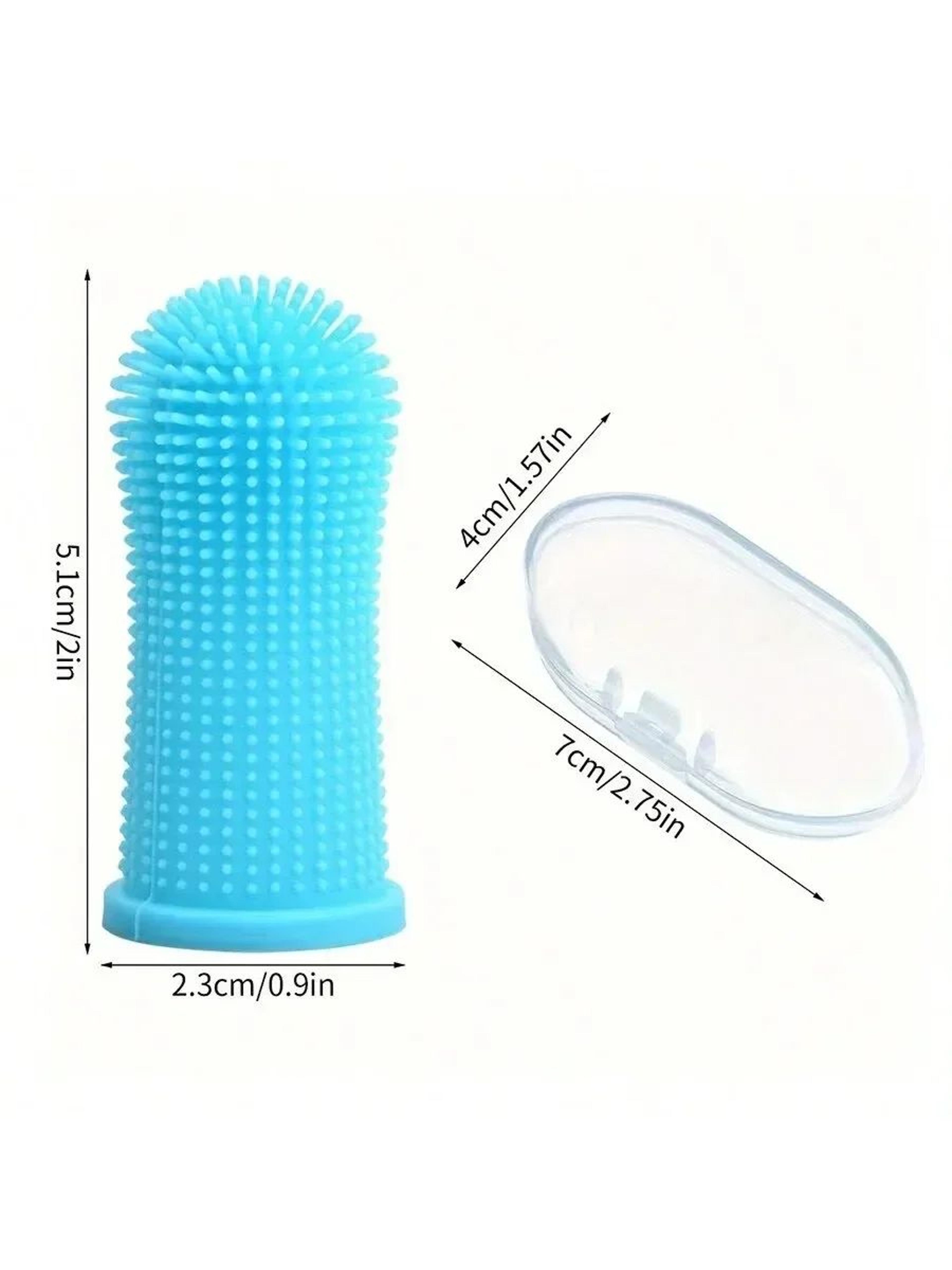 Silicone Pet Finger Toothbrush Soft Oral Cleaning Brush For Dogs And Cats 2