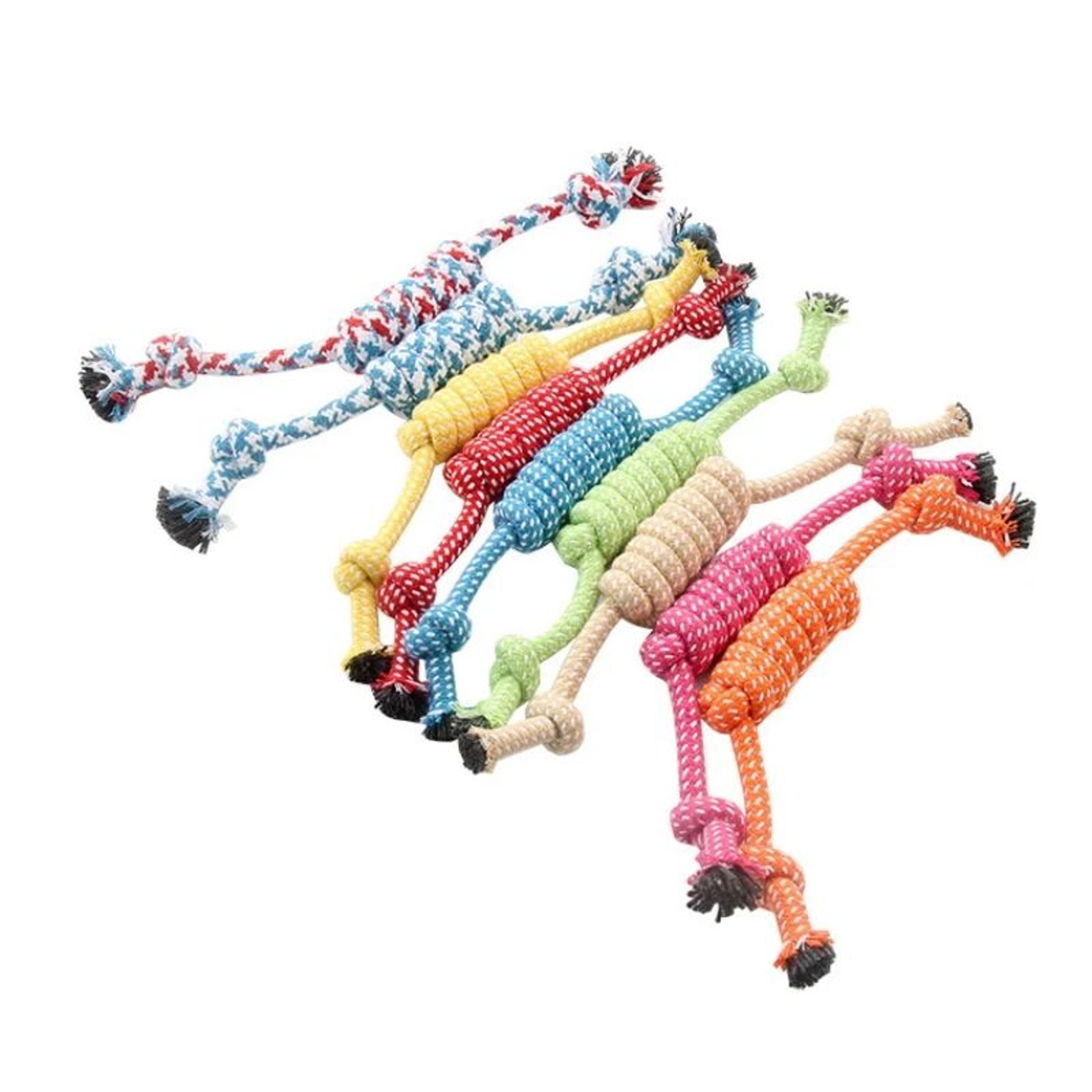 Durable Braided Rope Dog Chew Toy Interactive Training Tug Toy 0