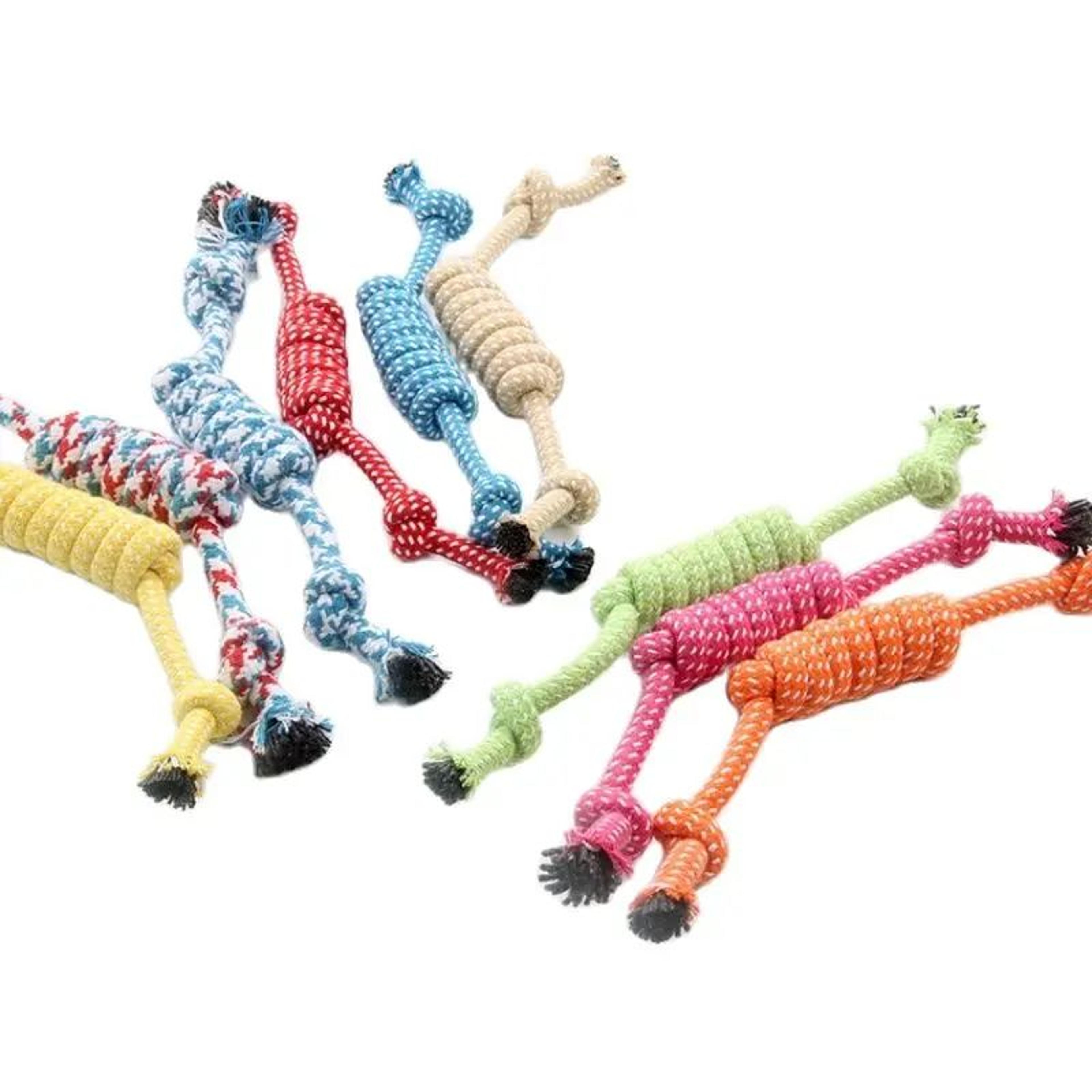 Durable Braided Rope Dog Chew Toy Interactive Training Tug Toy 1