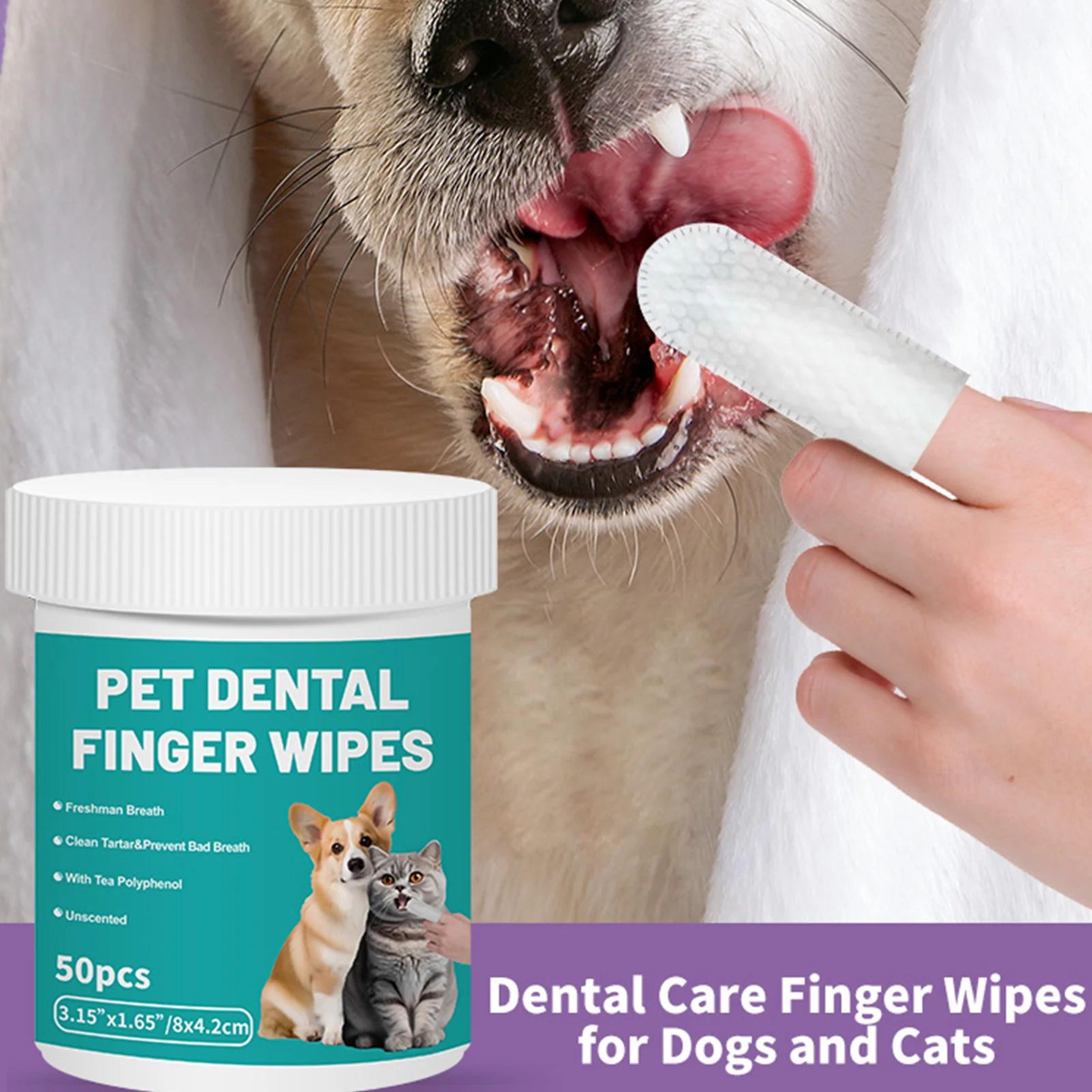 disposable pet teeth cleaning finger wipes oral care finger covers for dogs and cats