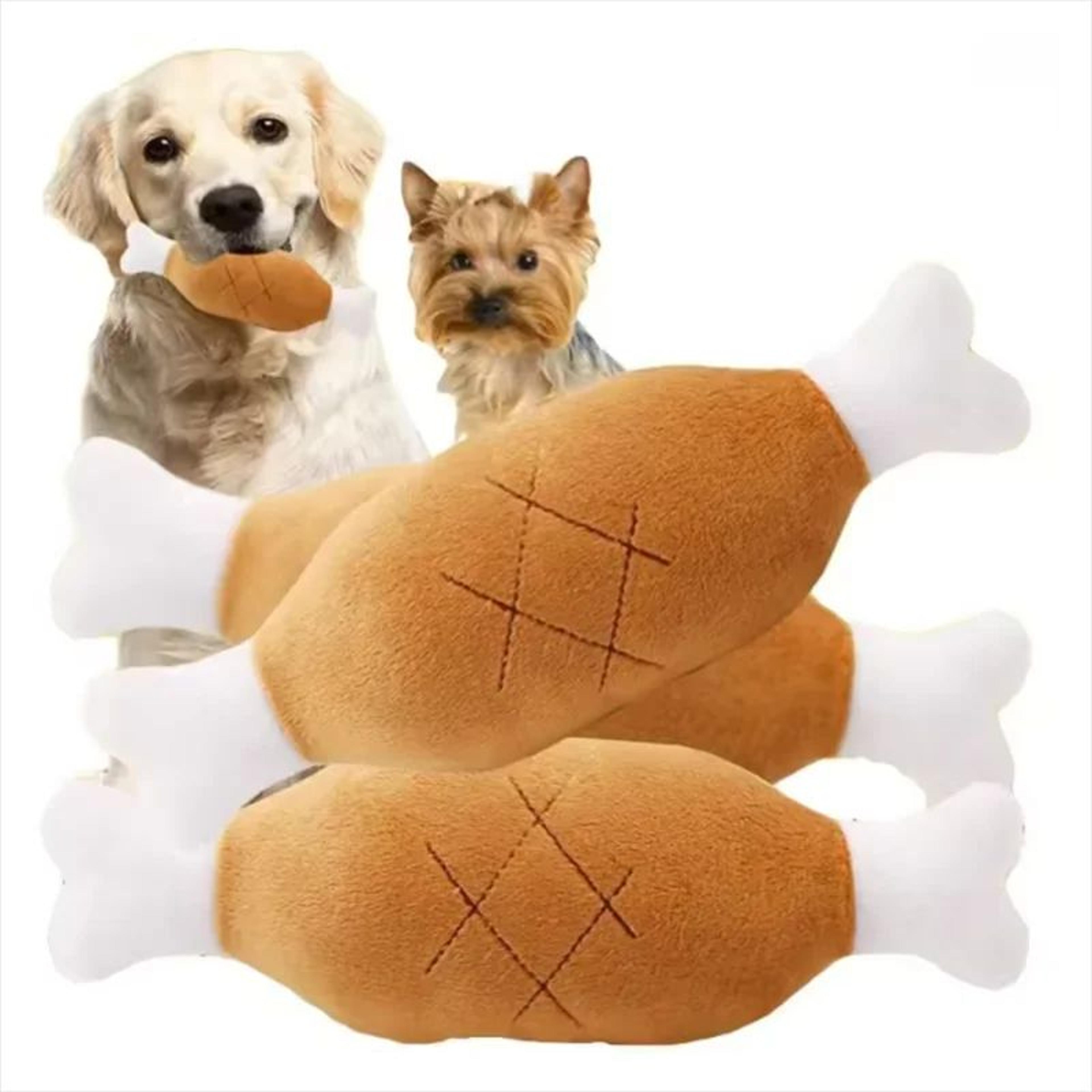 squeaky chicken leg plush dog toy interactive dog chew toy for small medium and large pets