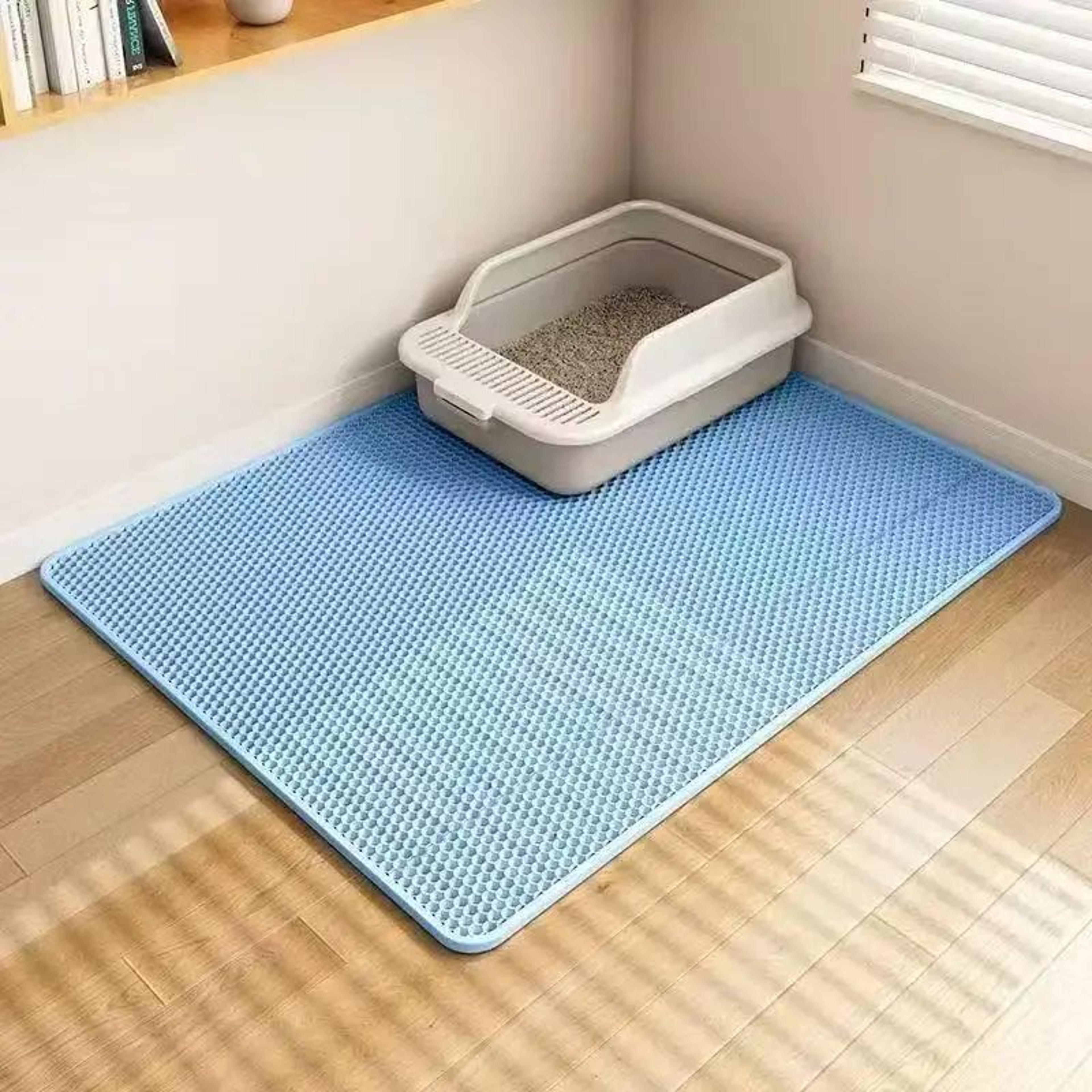 Double Layer Cat Litter Mat Waterproof Non Slip Cat Litter Trapping Pad For Litter Boxes 7