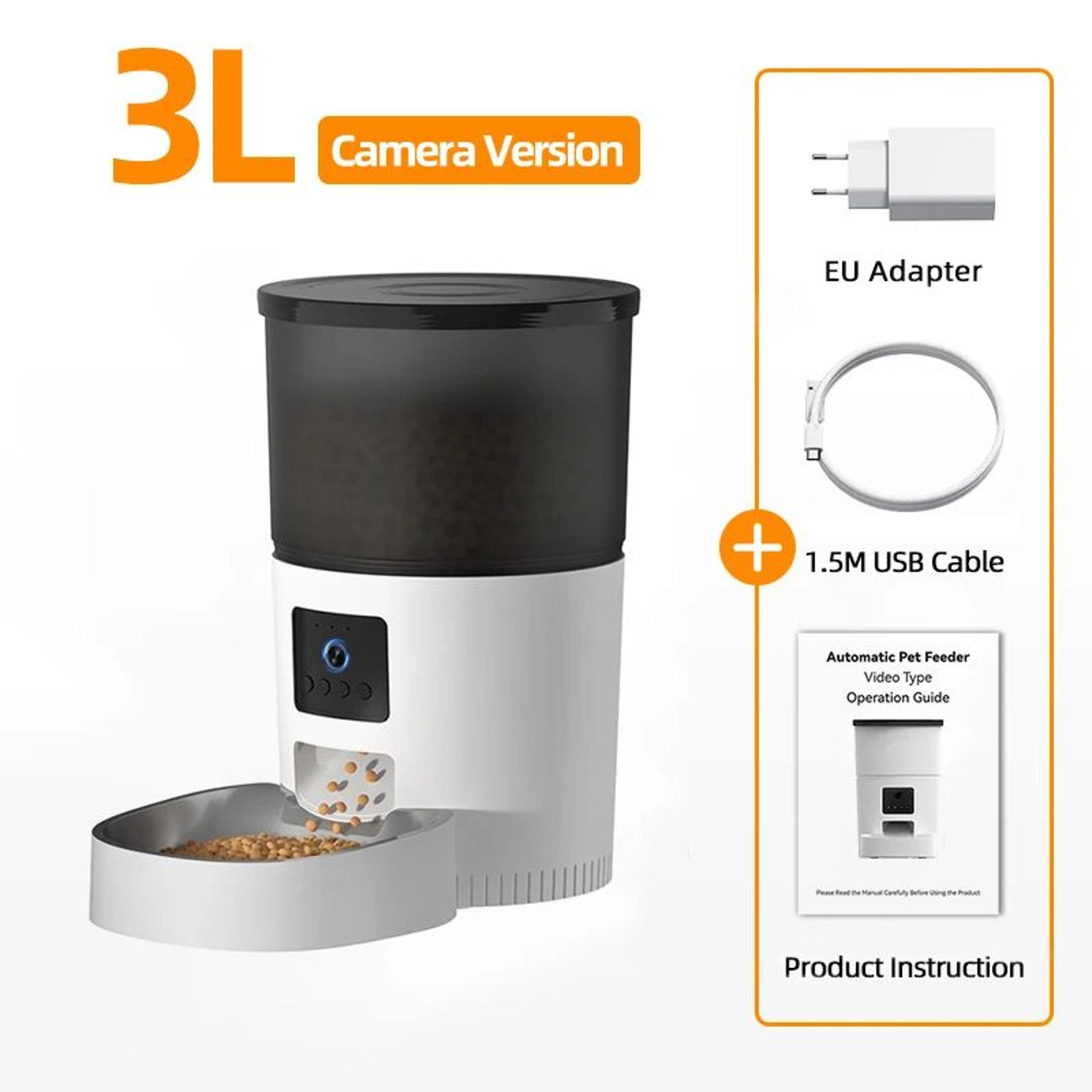 ROJECO Smart Automatic Cat Feeder With Camera WiFi Pet Food Dispenser For Cats And Dogs 6