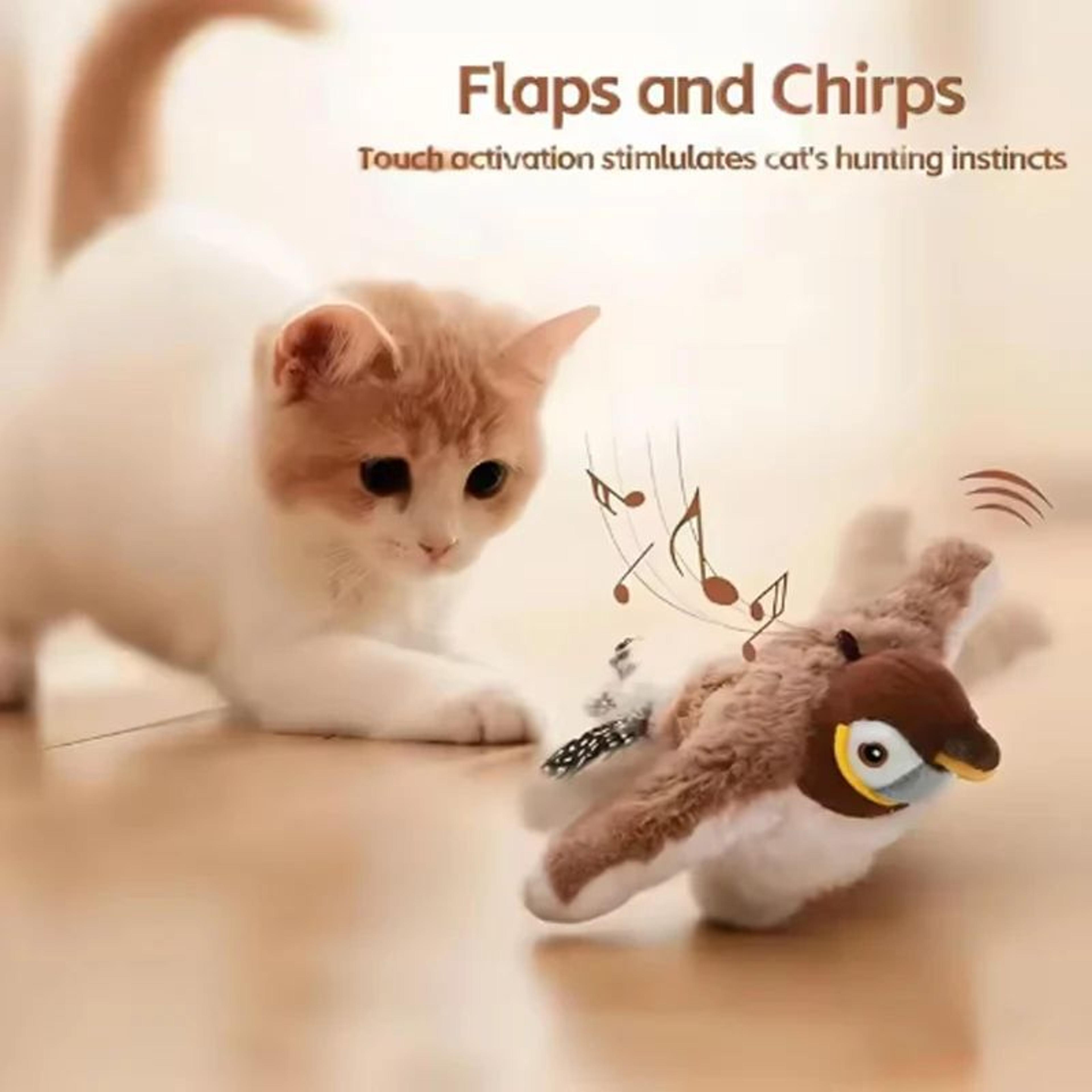 FlappyTweet Interactive Chirping Bird Cat Toy 2