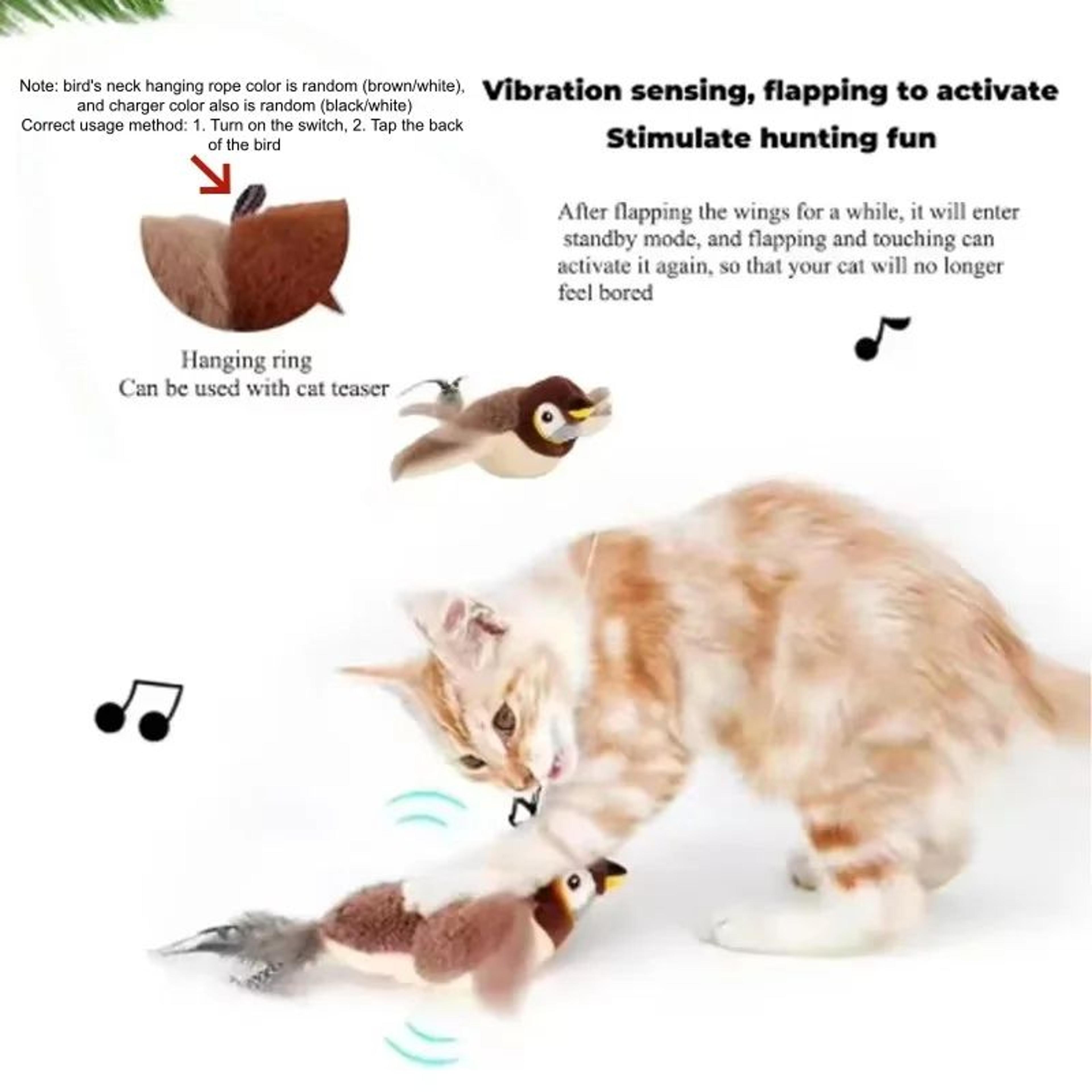 FlappyTweet Interactive Chirping Bird Cat Toy 3