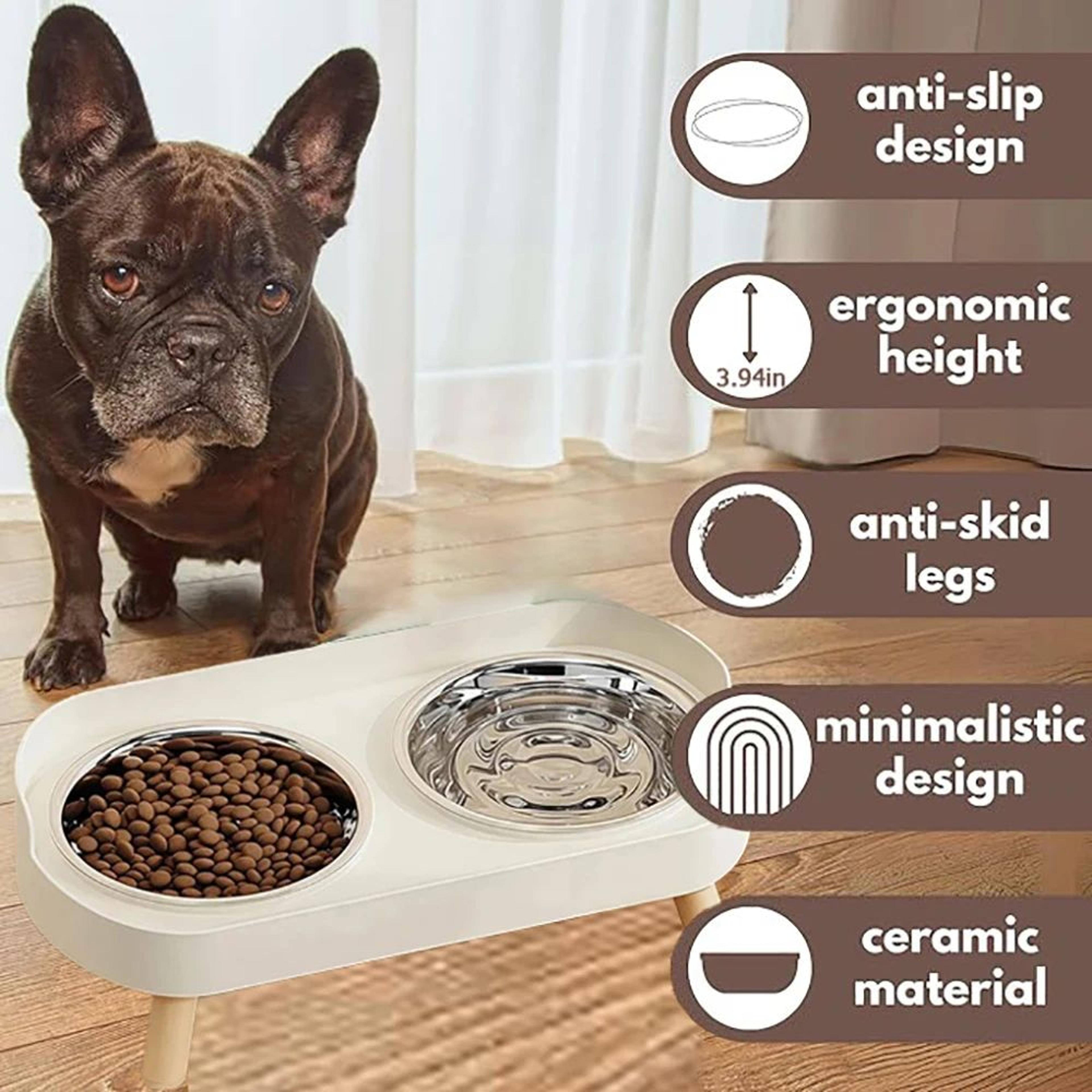 ComfortPaws Elevated Ceramic Cat Bowl Set 3