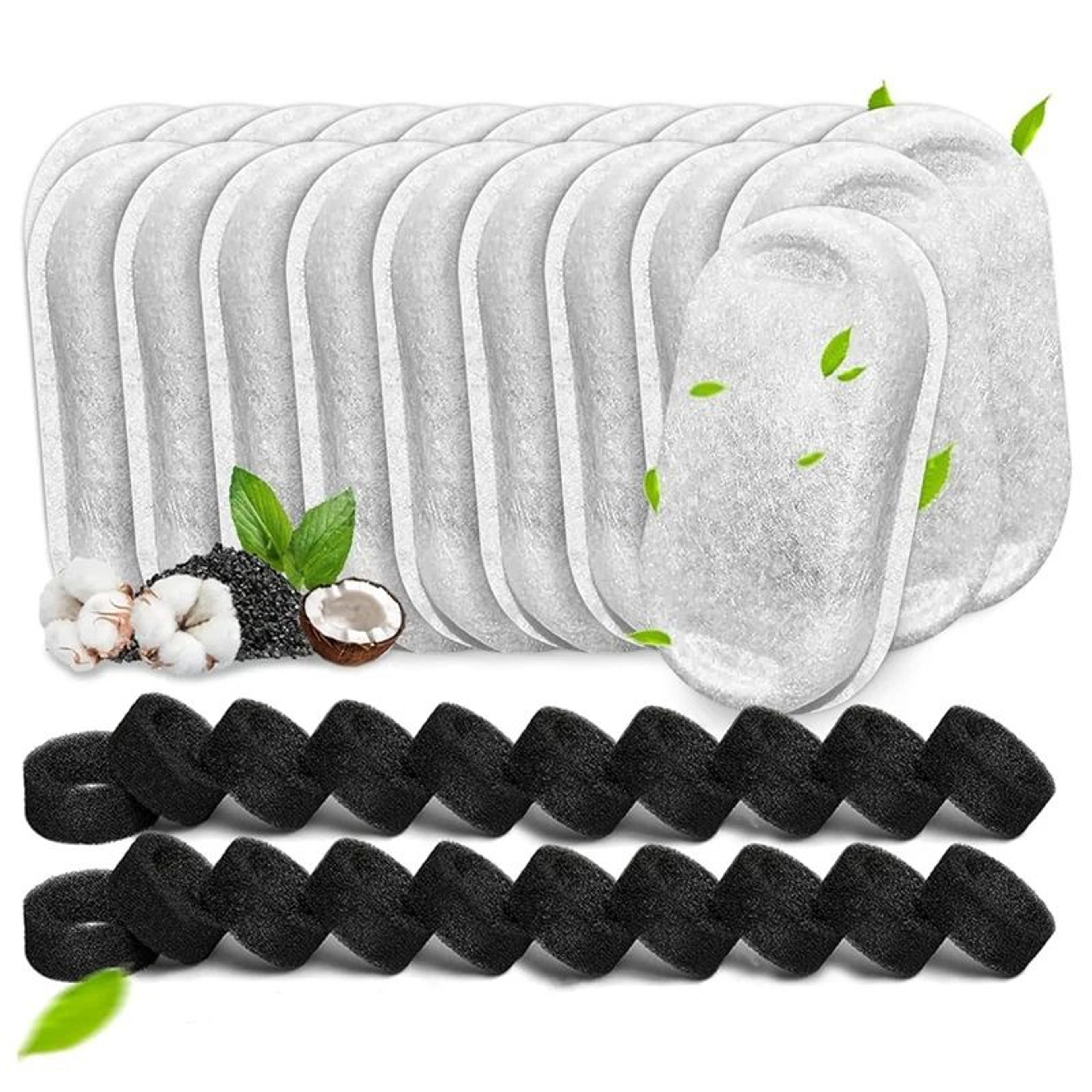 40 pack cat water fountain filters and sponge replacement set