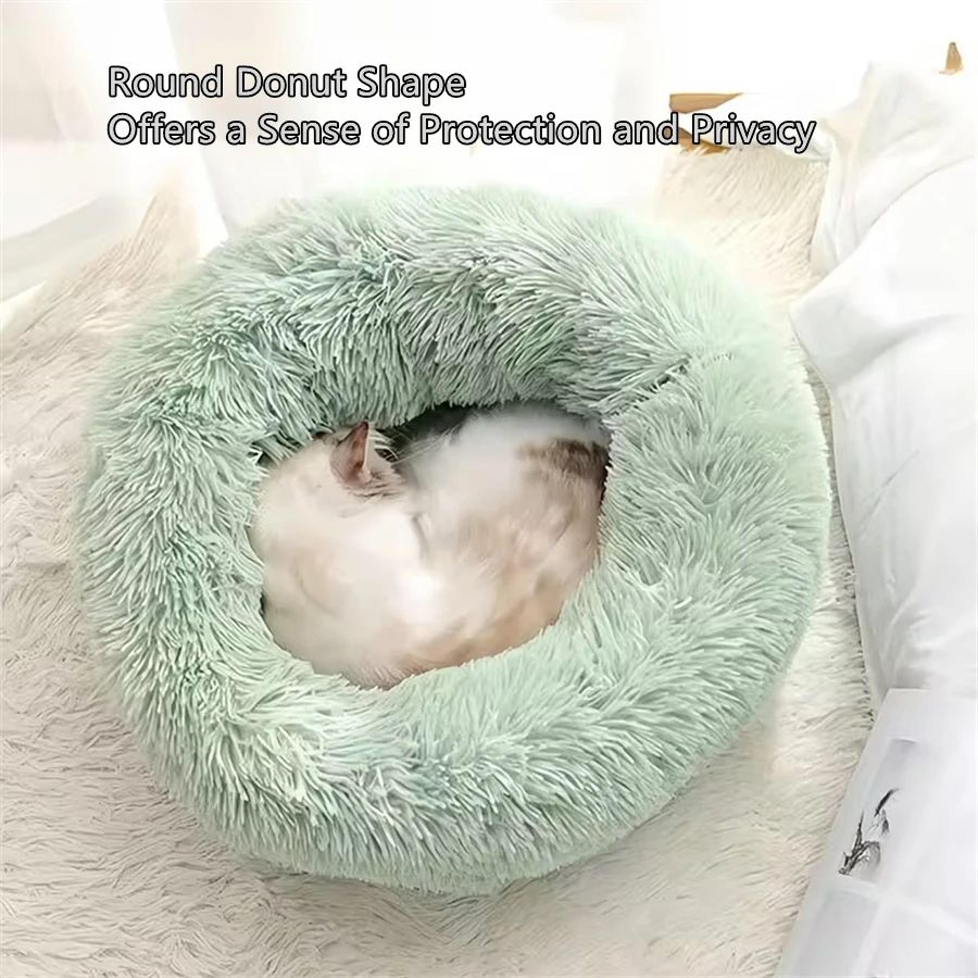 CloudNest Plush Calming Pet Bed For Cats And Dogs 4