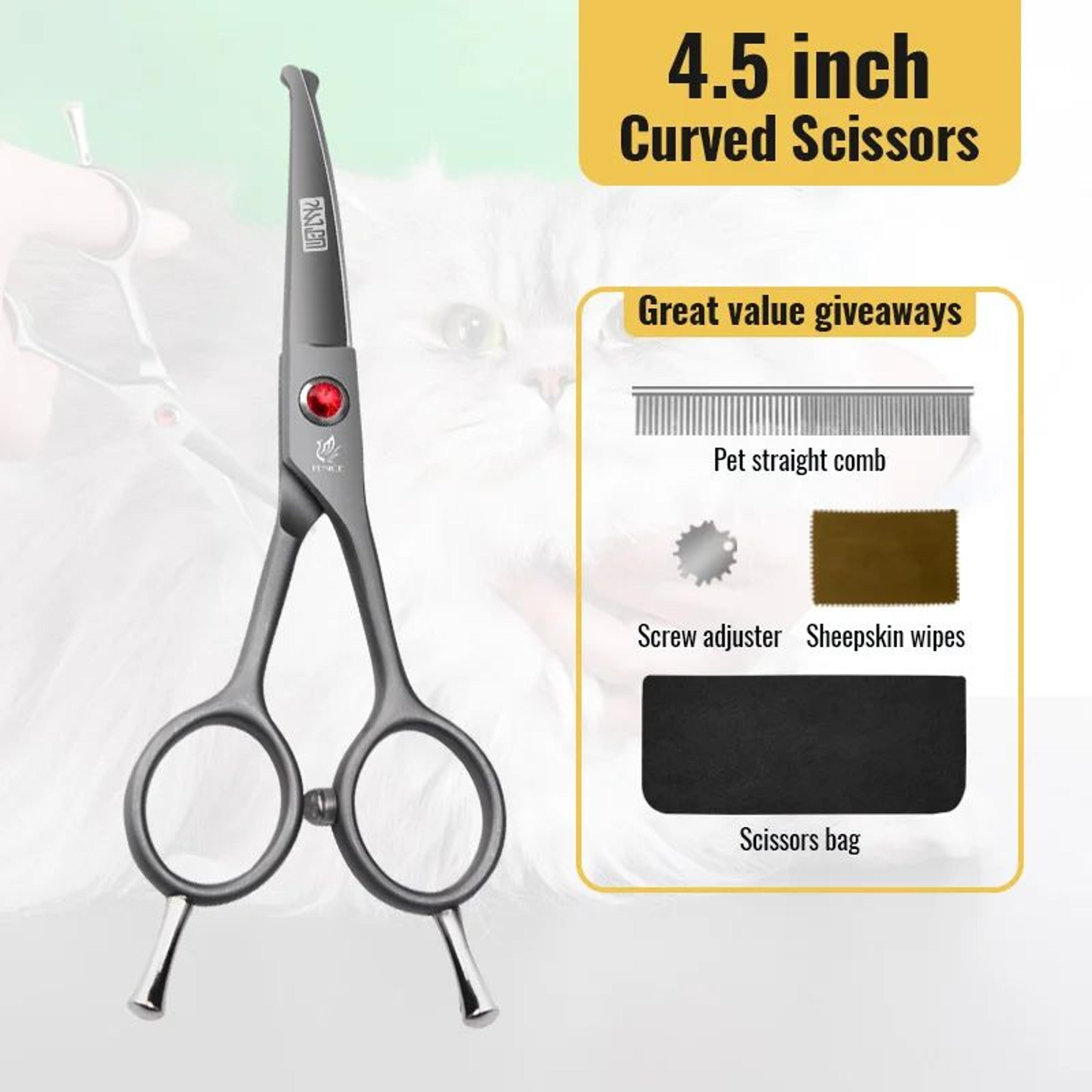 SafeTrim Pet Grooming Scissors Rounded Tip Dog And Cat Trimming Tool 6