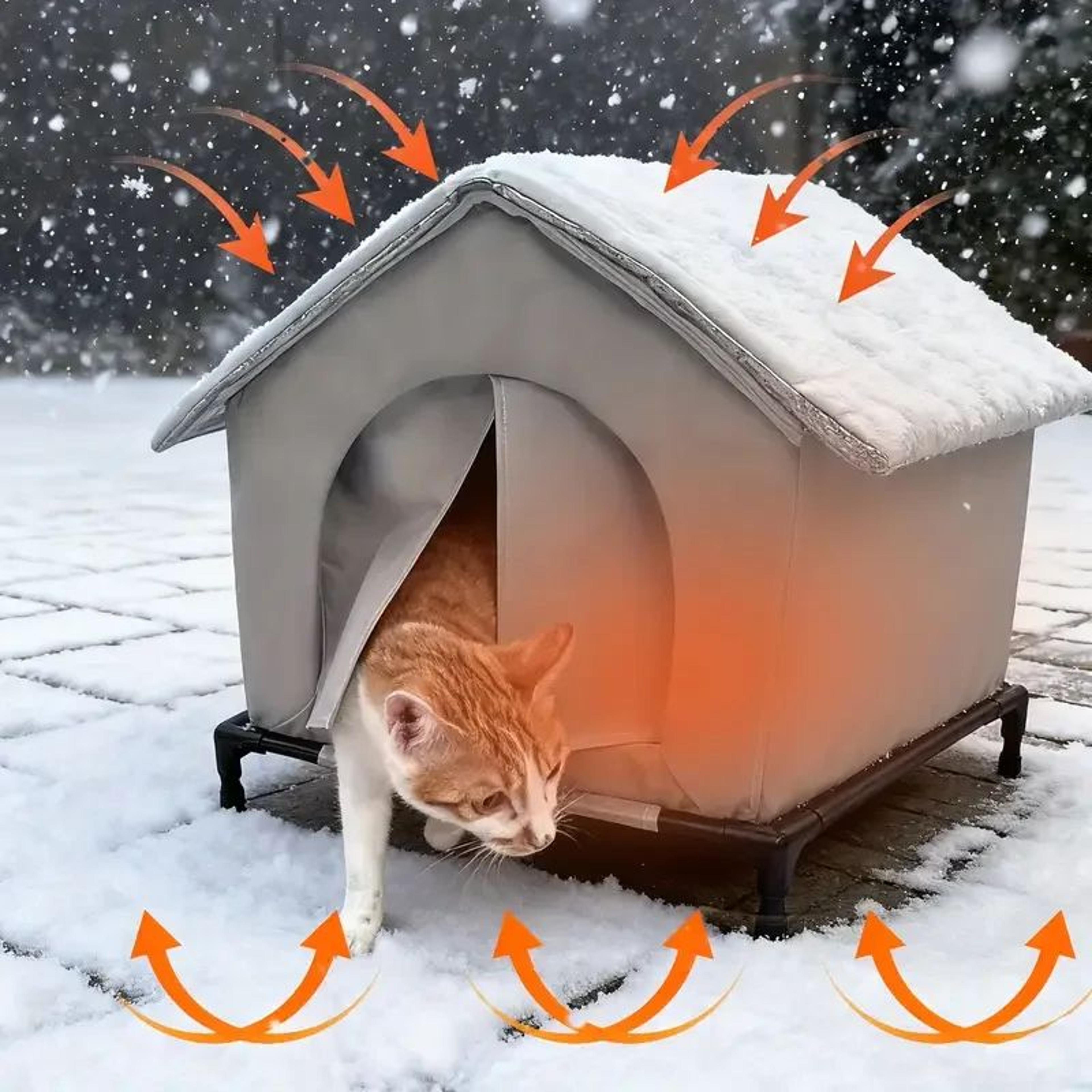 weatherguard outdoor cat house insulated winter shelter