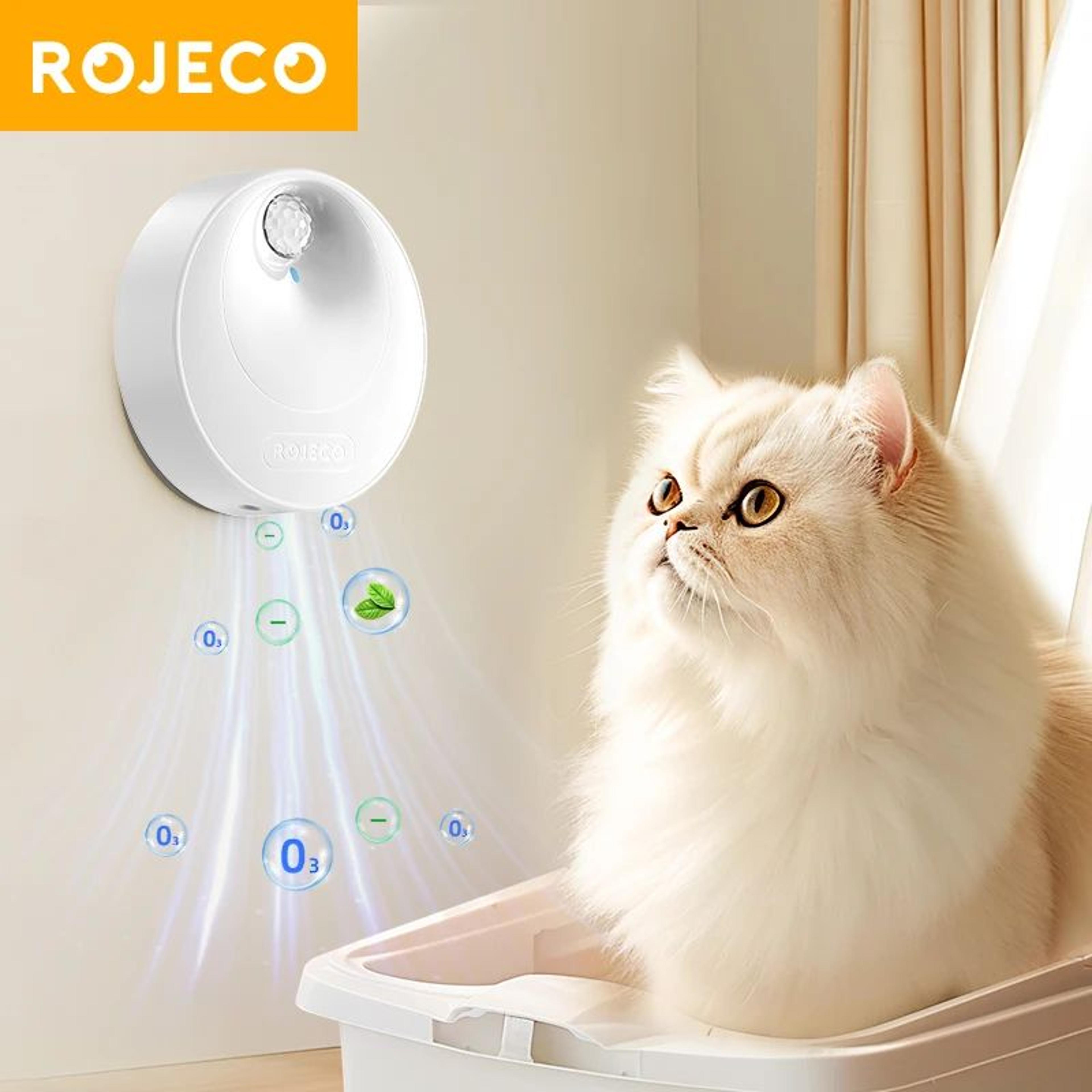 ROJECO Smart Cat Litter Box Odor Purifier Automatic Deodorizer 0