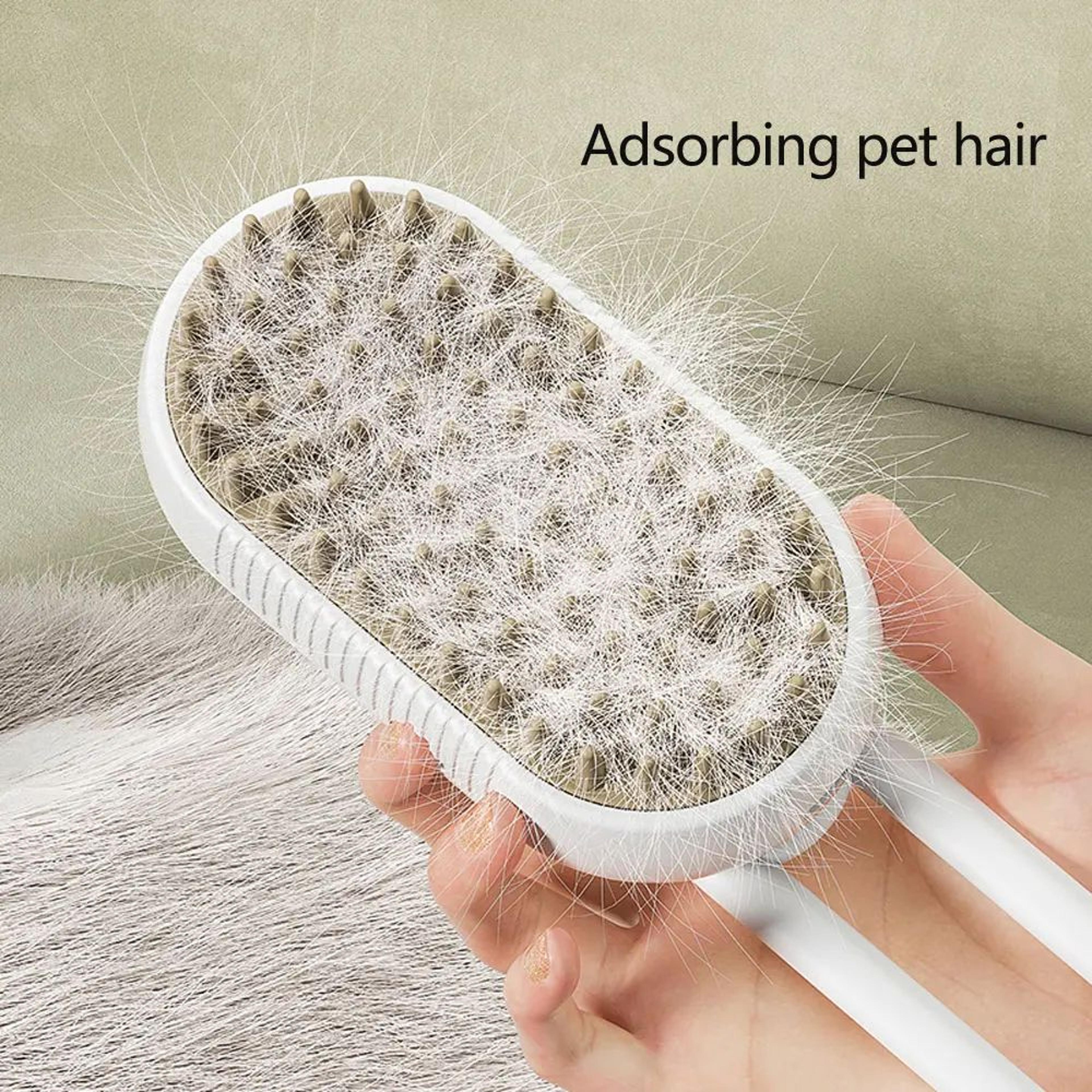 steam grooming brush for cats and dogs