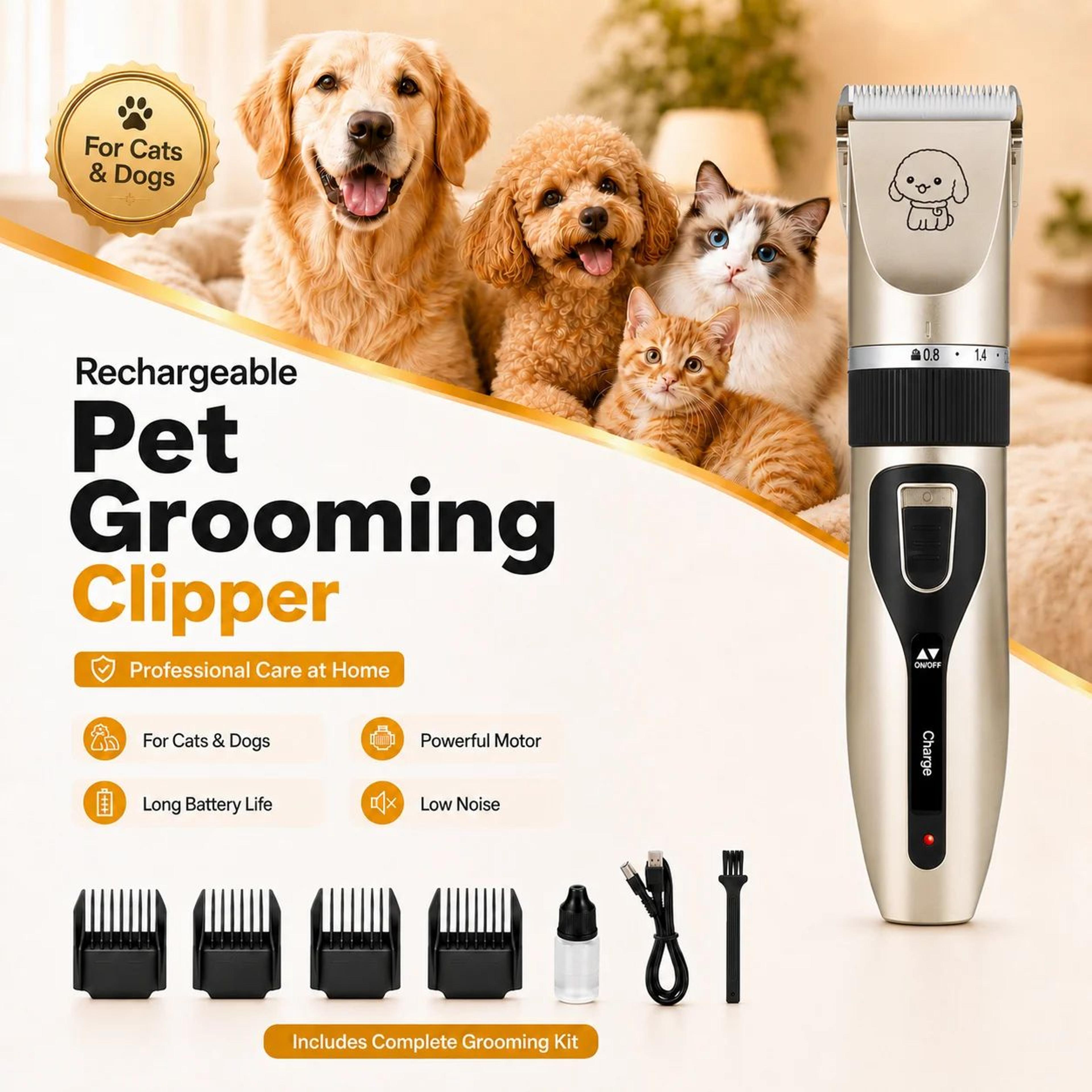 pet pro grooming clipper set electric hair trimmer for dogs cats and small pets