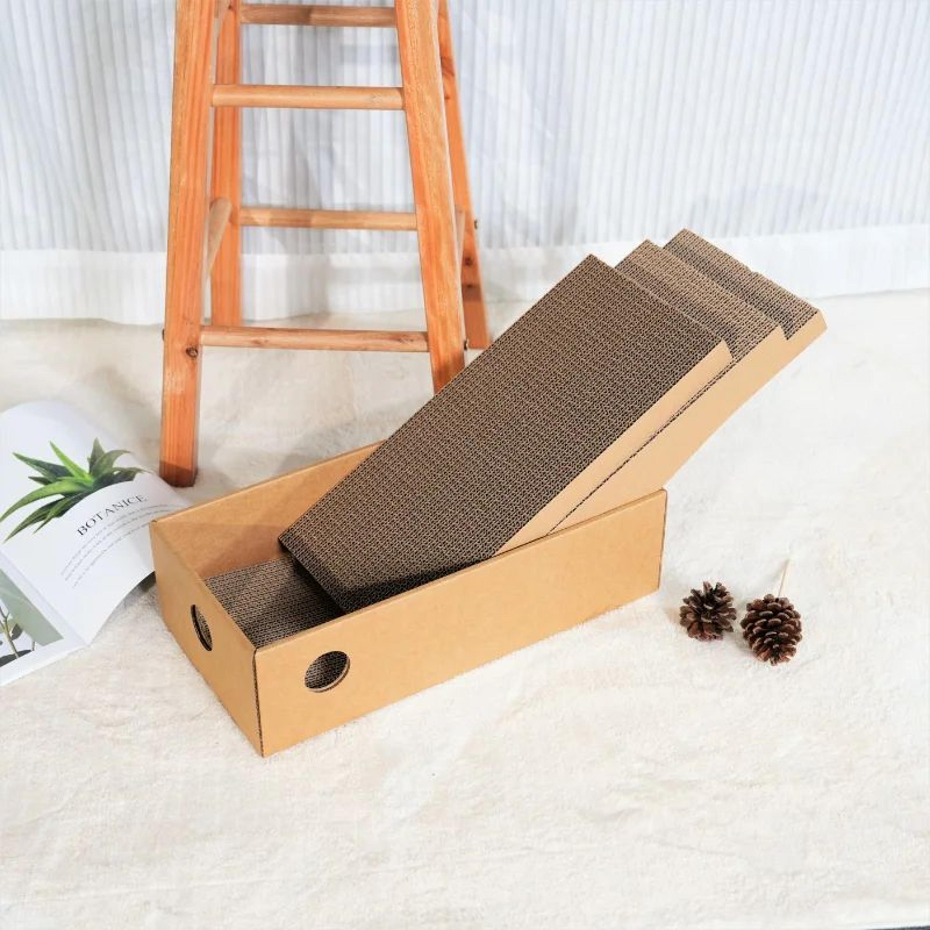 Scratch Haven Cardboard Cat Scratcher Box Set 4