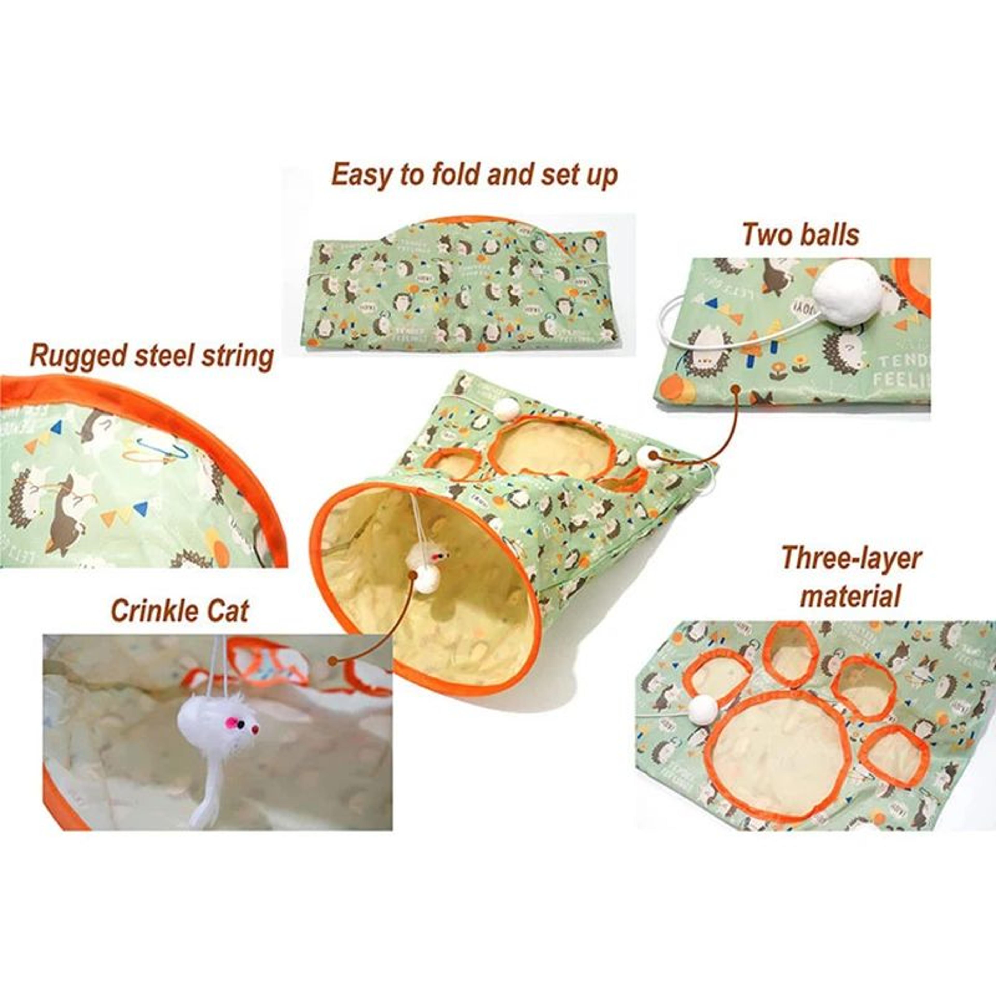 Adventure Hideaway Foldable Cat Tunnel Toy 4
