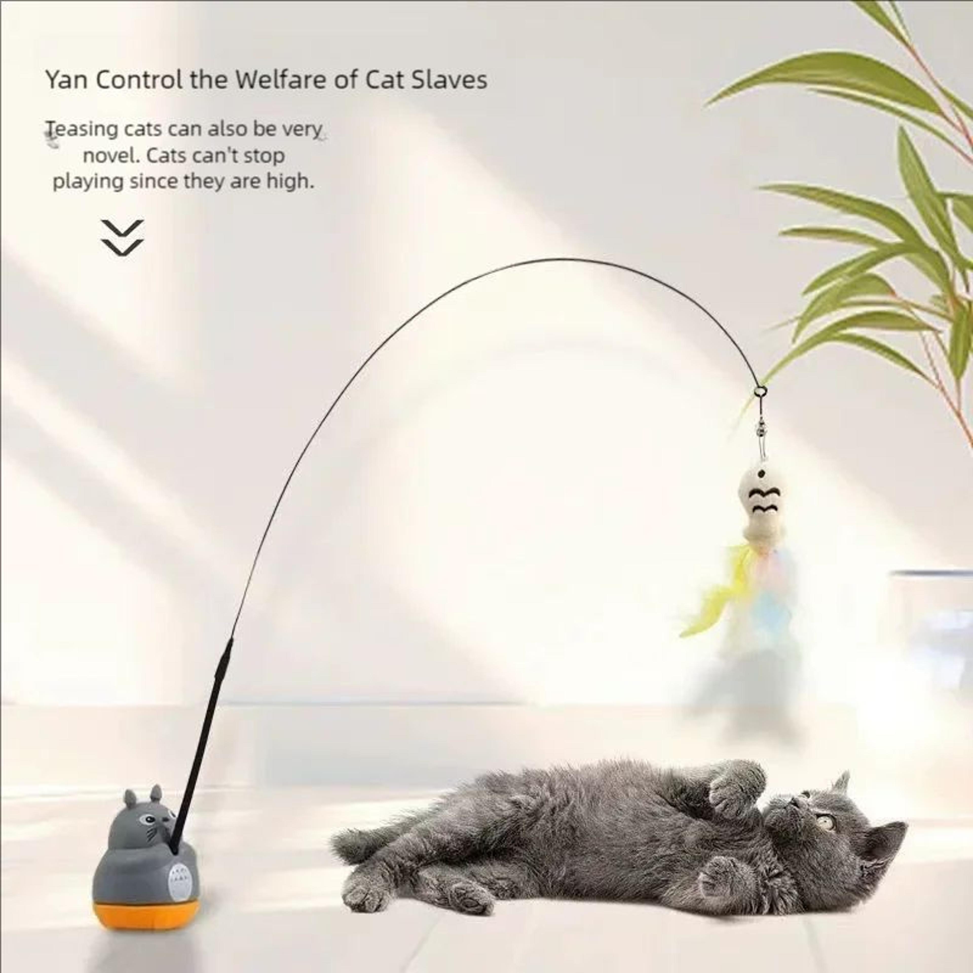 whirlplay rotating cat teaser wand toy