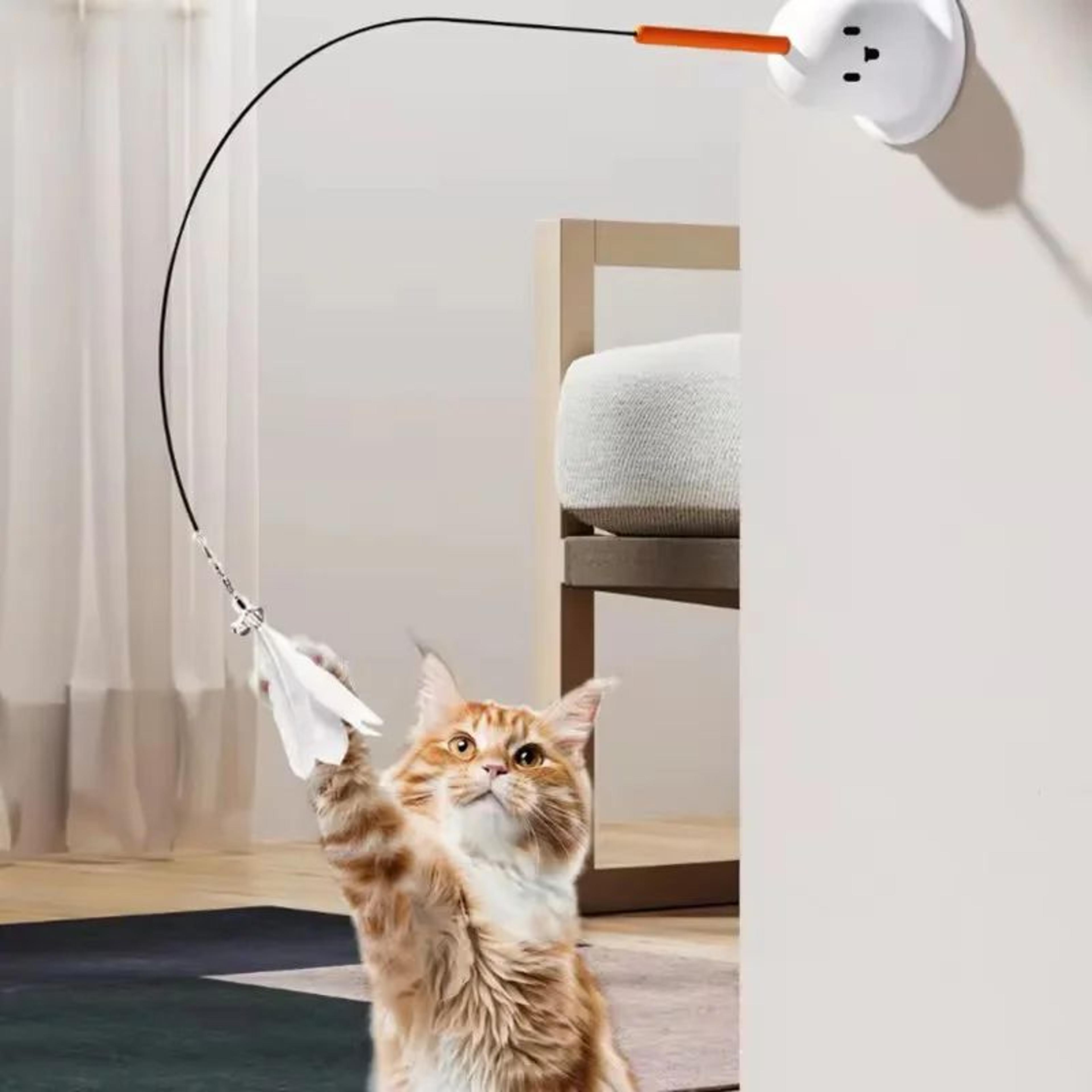 PlayPounce Suction Cup Cat Teaser Wand Toy 4