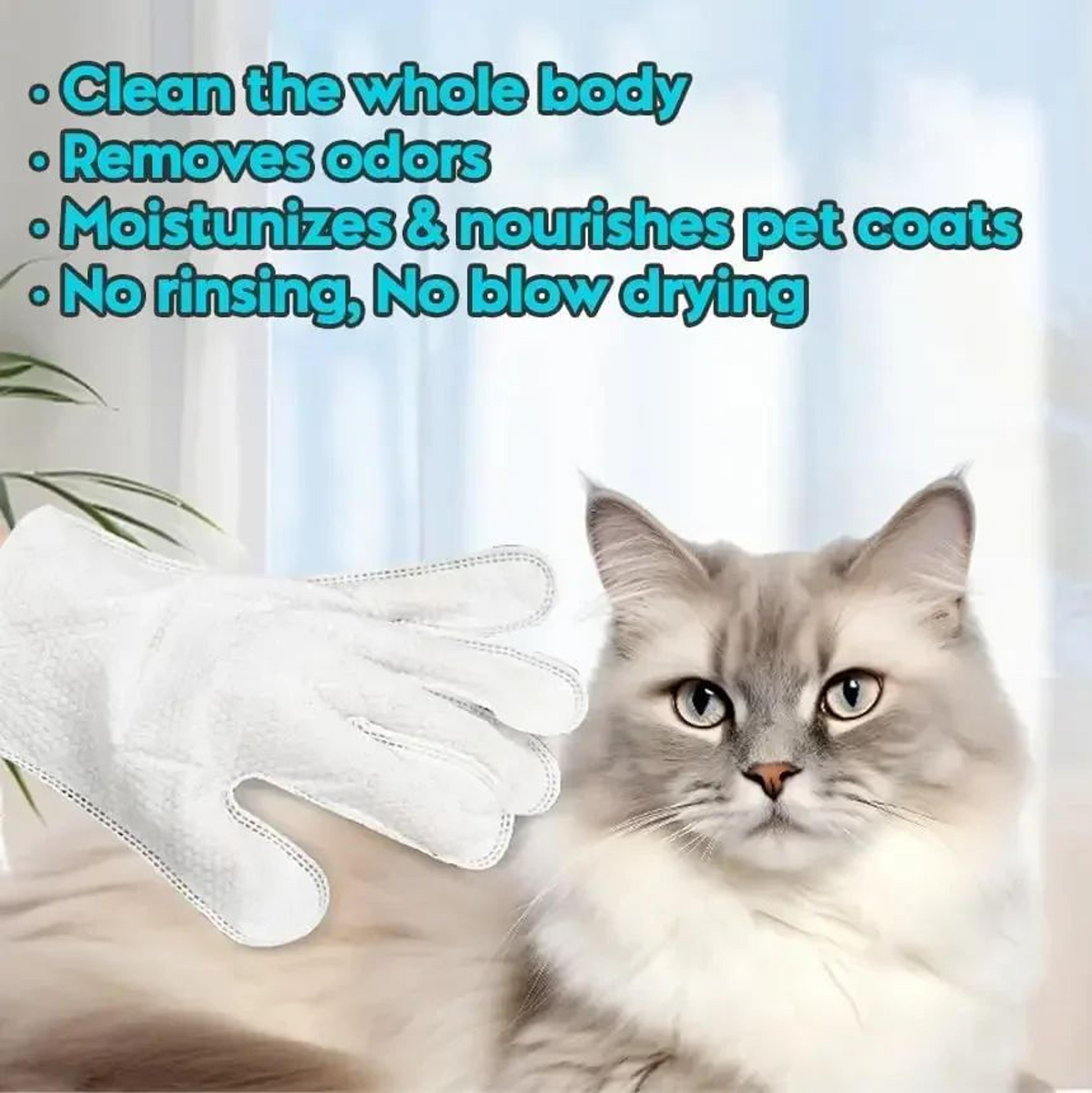 CleanPaws Extra Thick Pet Grooming Wipes Gloves 2