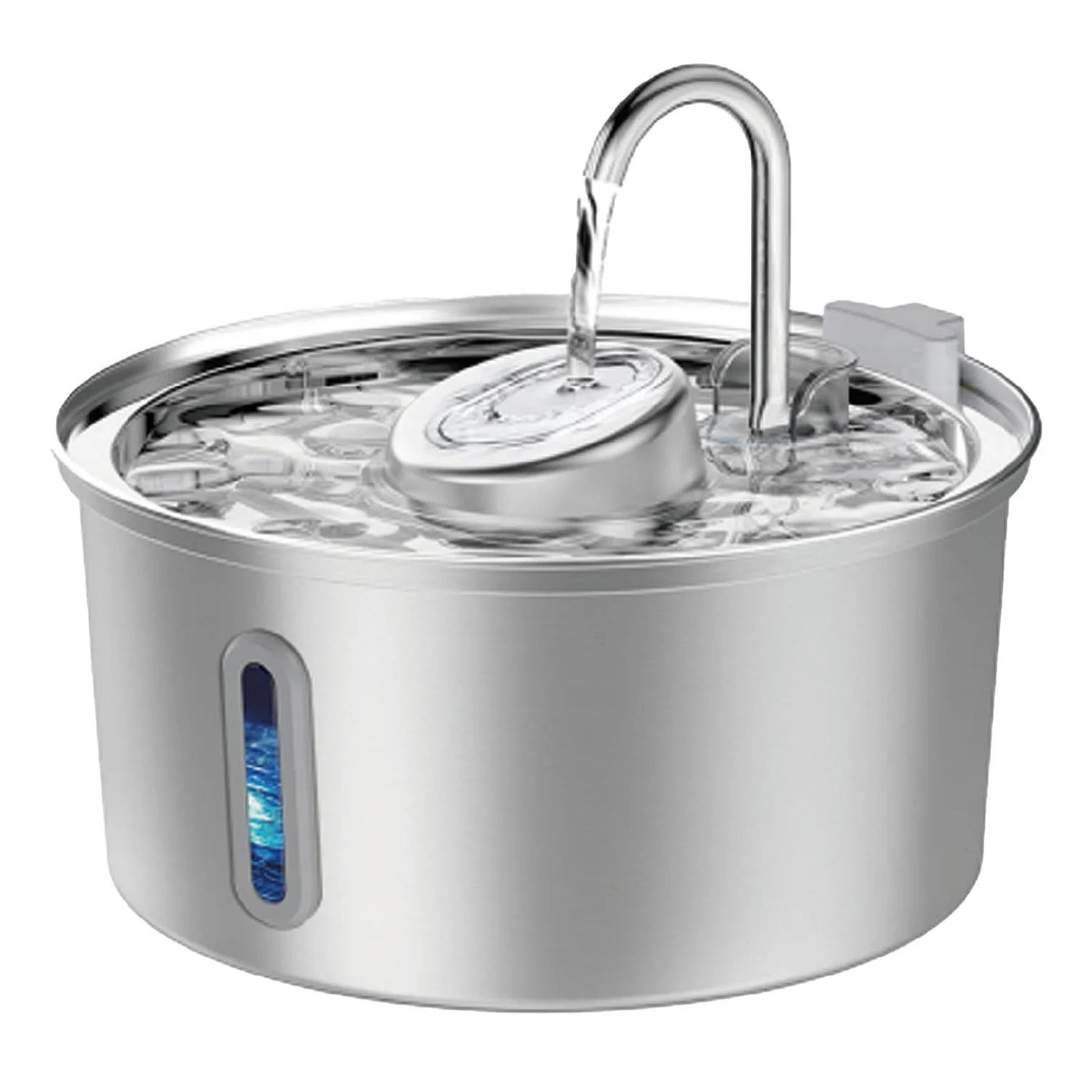 aquasteel 3.2l stainless steel pet water fountain
